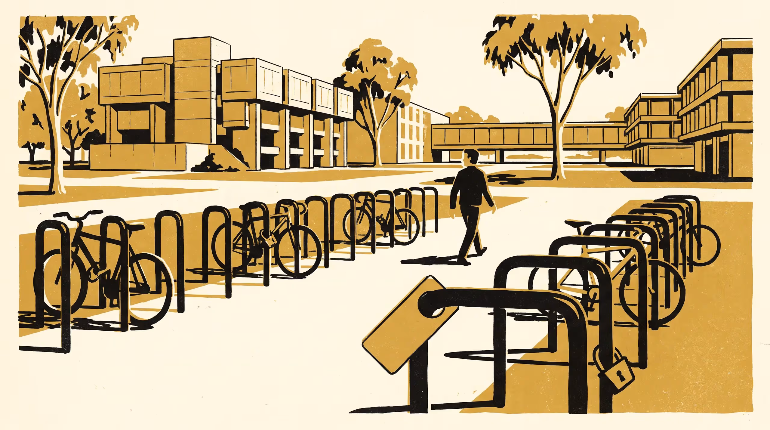 Illustration for The Rack Forgets Slower Than the Rider: Cataloguing Why a Campus Bike-Stall Tag Outlives Its Claim