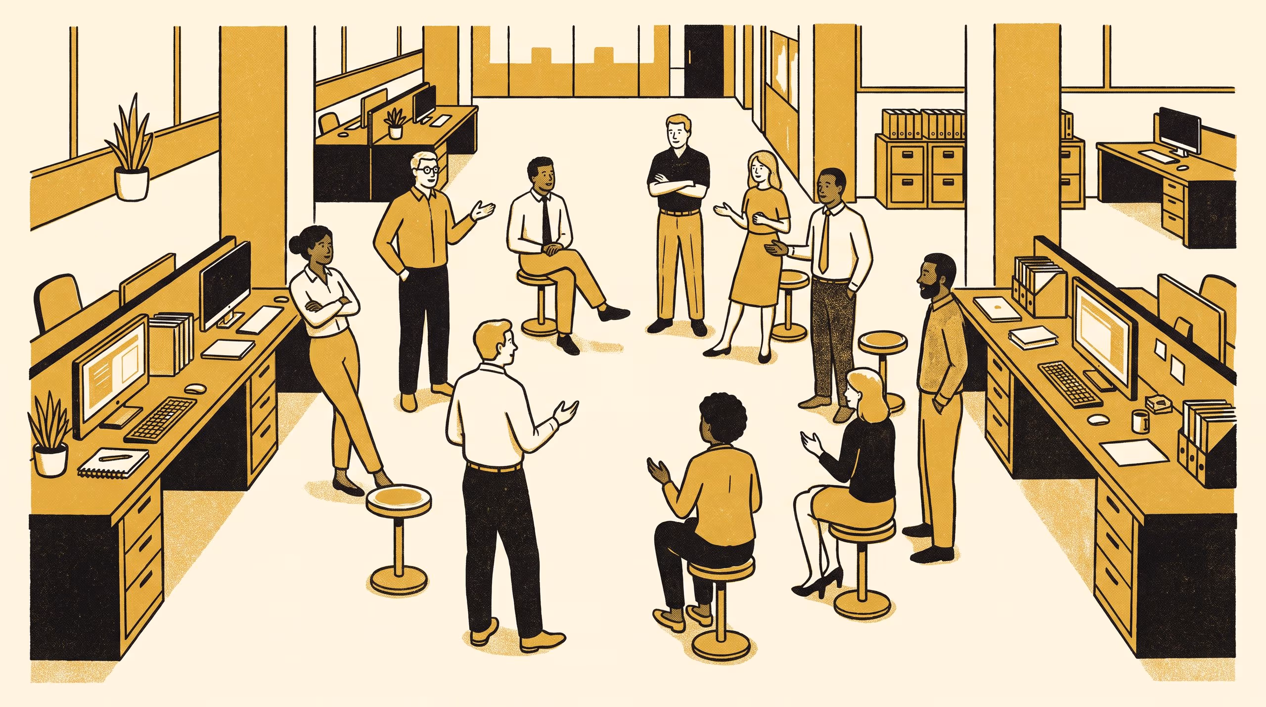 Illustration for Measuring Who Stands: Chair-Sensor Compliance and Stand-Up Speaking-Time Equity
