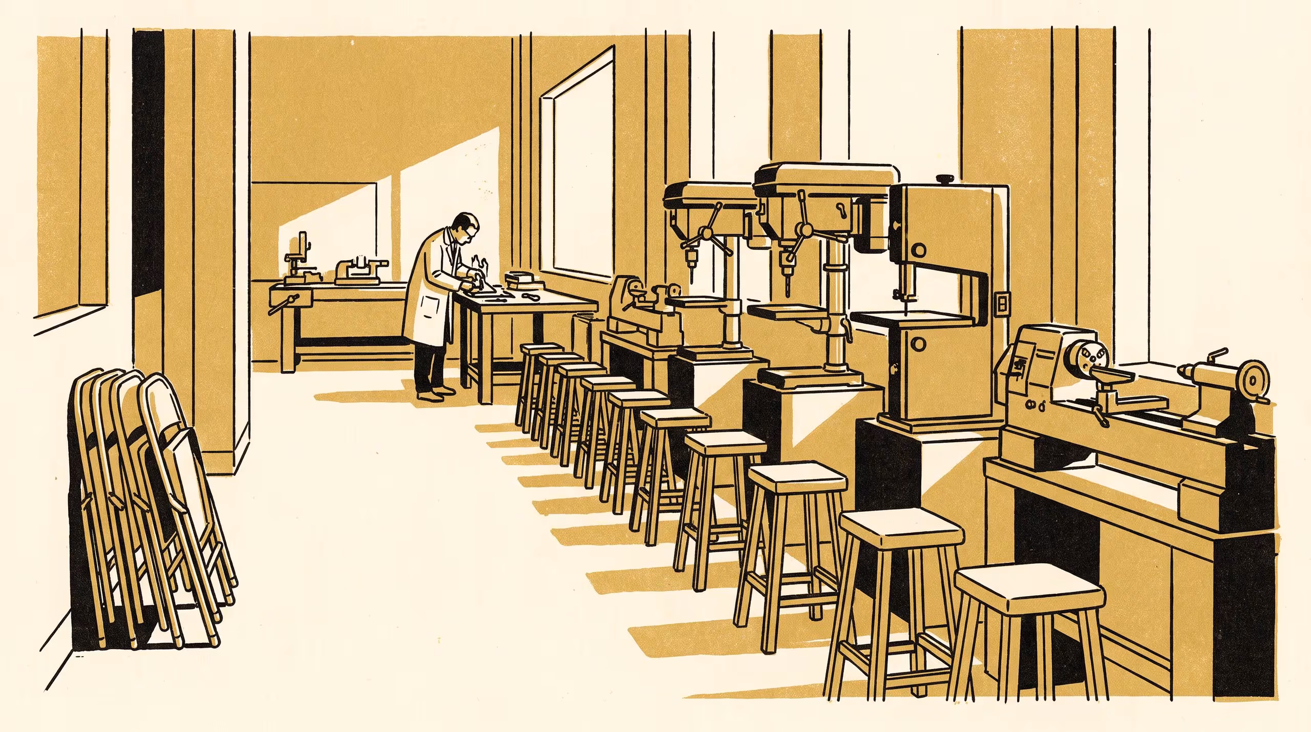 Illustration for Fifty-Eight Signed In, Fourteen on Tuesday: A four-state model of two years of sign-in flows at eleven community sheds, against a funding formula that weights the first visit