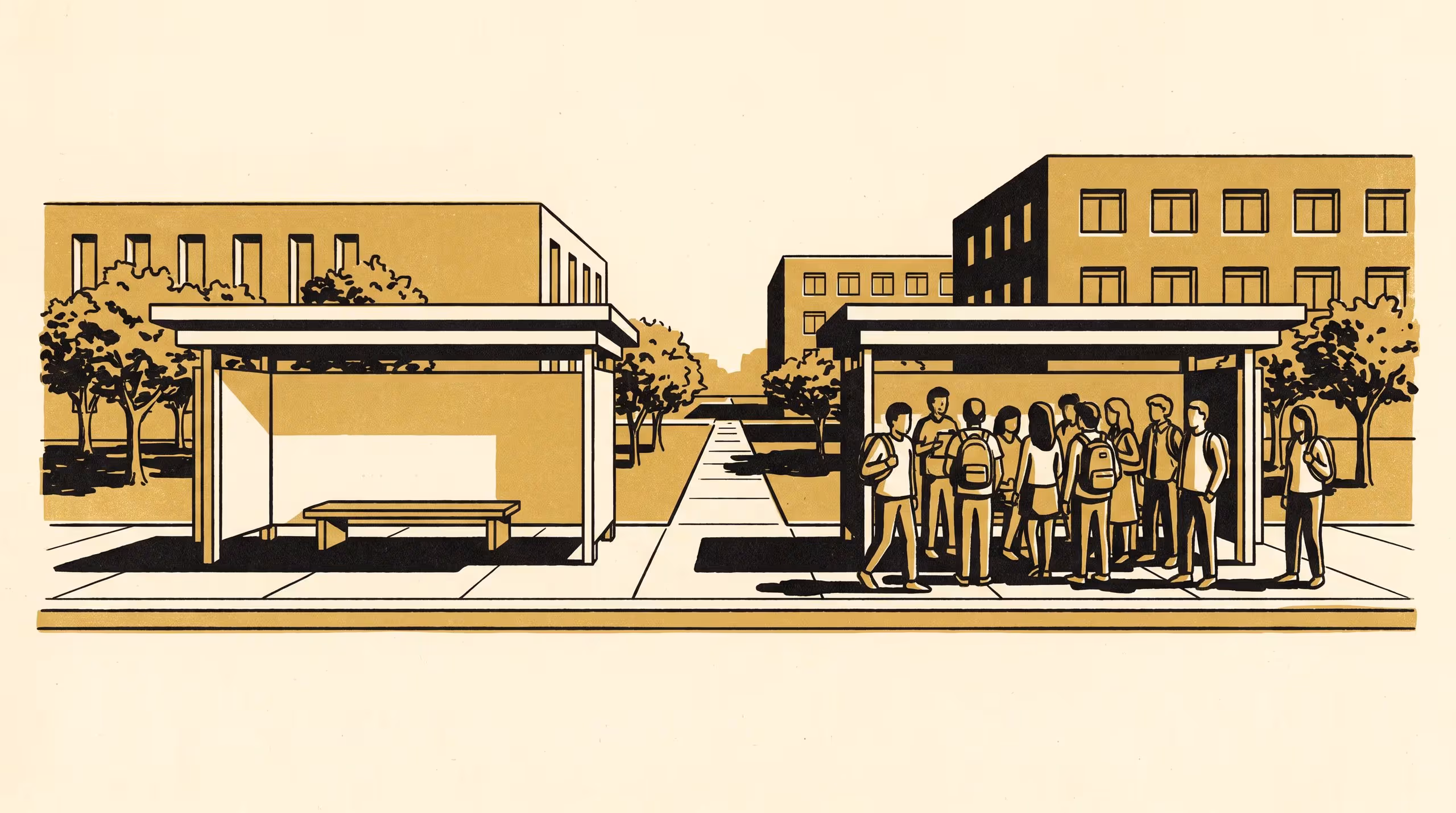 Illustration for Same Feet, Shorter Walk: A Before/After Headcount of a Relocated Shuttle Stop's Ridership Bump