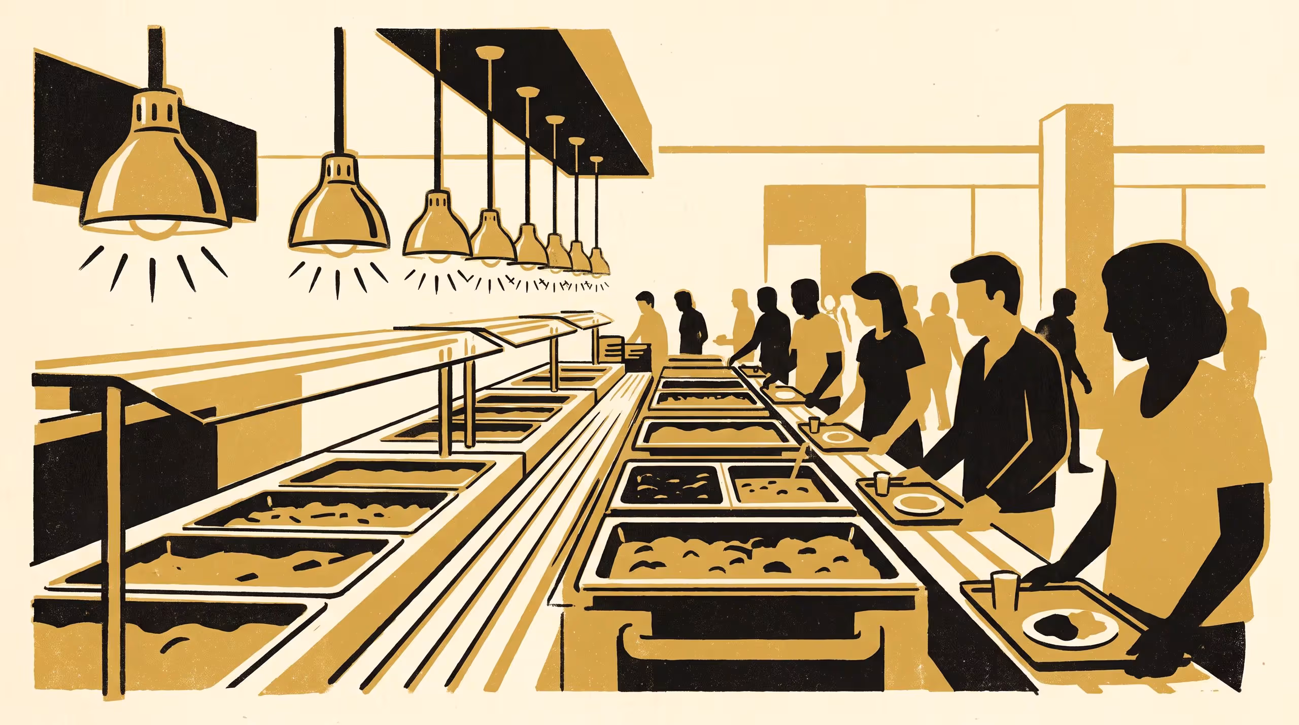 Illustration for The Long Tail Never Serves: Auditing a Dining Hall's Forty-Dish Rotation Roster Against a Term of Till Tallies