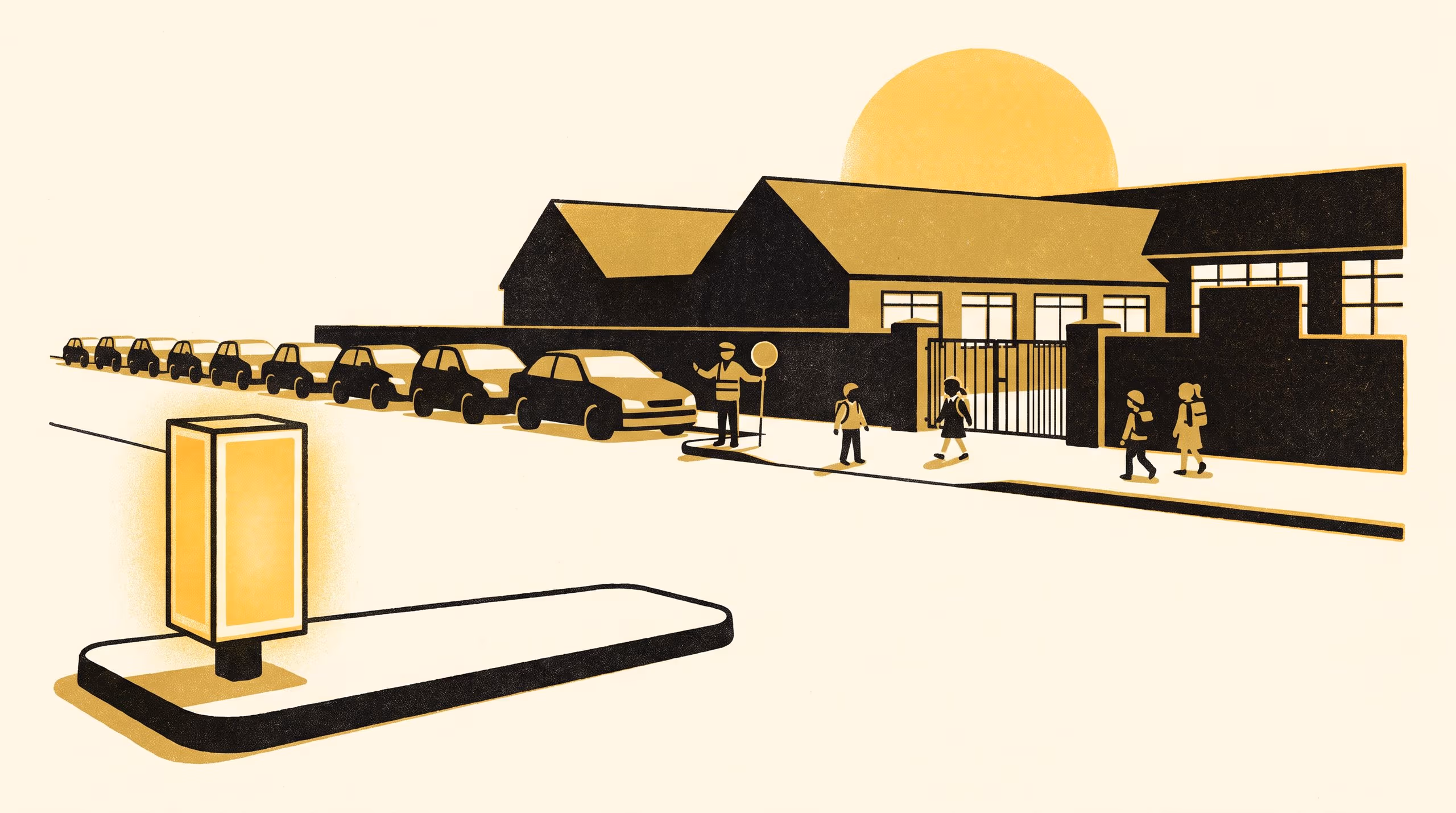 Illustration for ‘Two Minutes, She’s Just Coming’: A Replication of the Eleven-Minute Interrupt at Twenty-Two School Pick-Up Kerbs