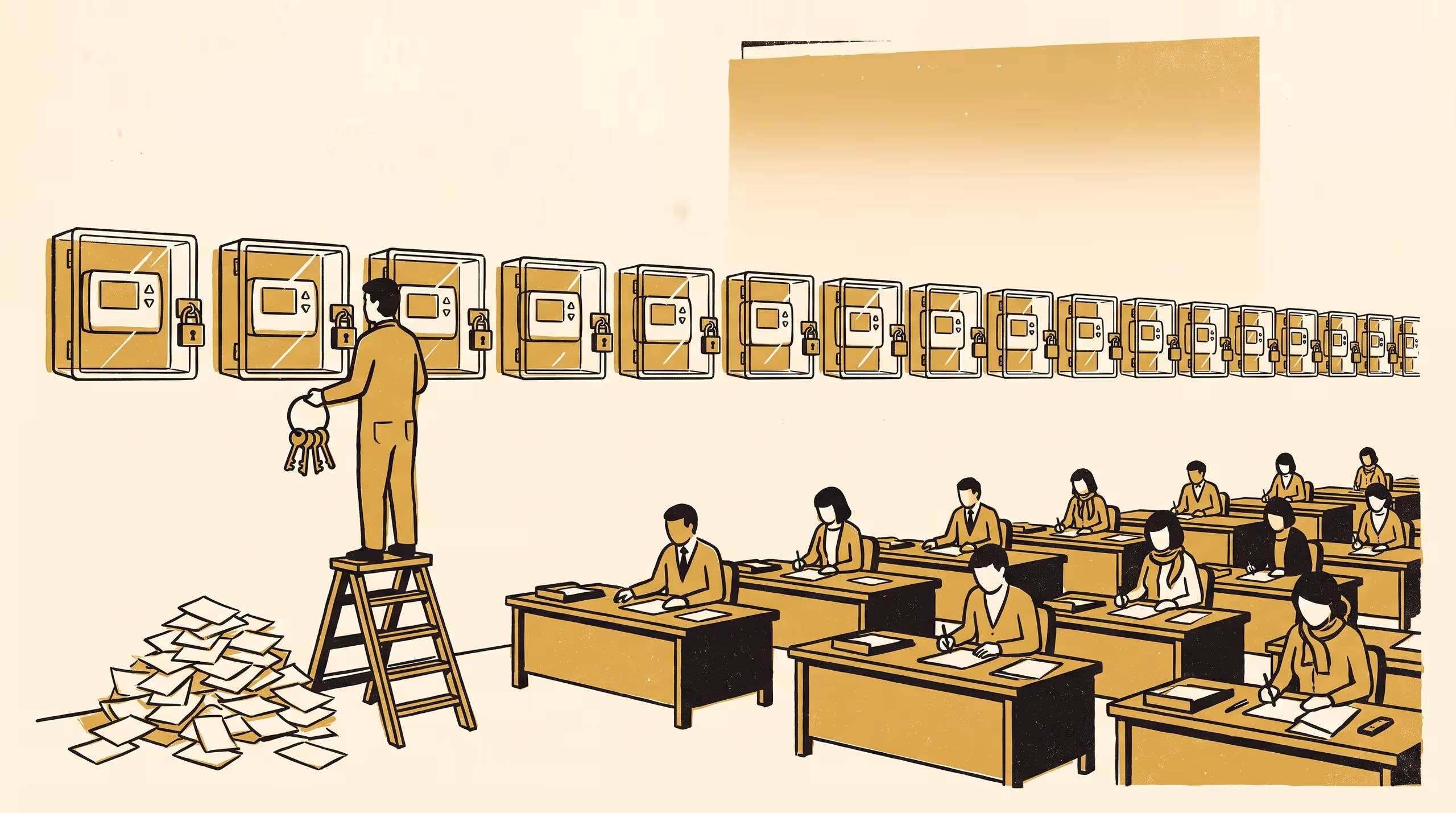 Illustration for The Thermostat Cover as Closure Instrument: Does a locked cover over an office thermostat change what Facilities does about a complaint?
