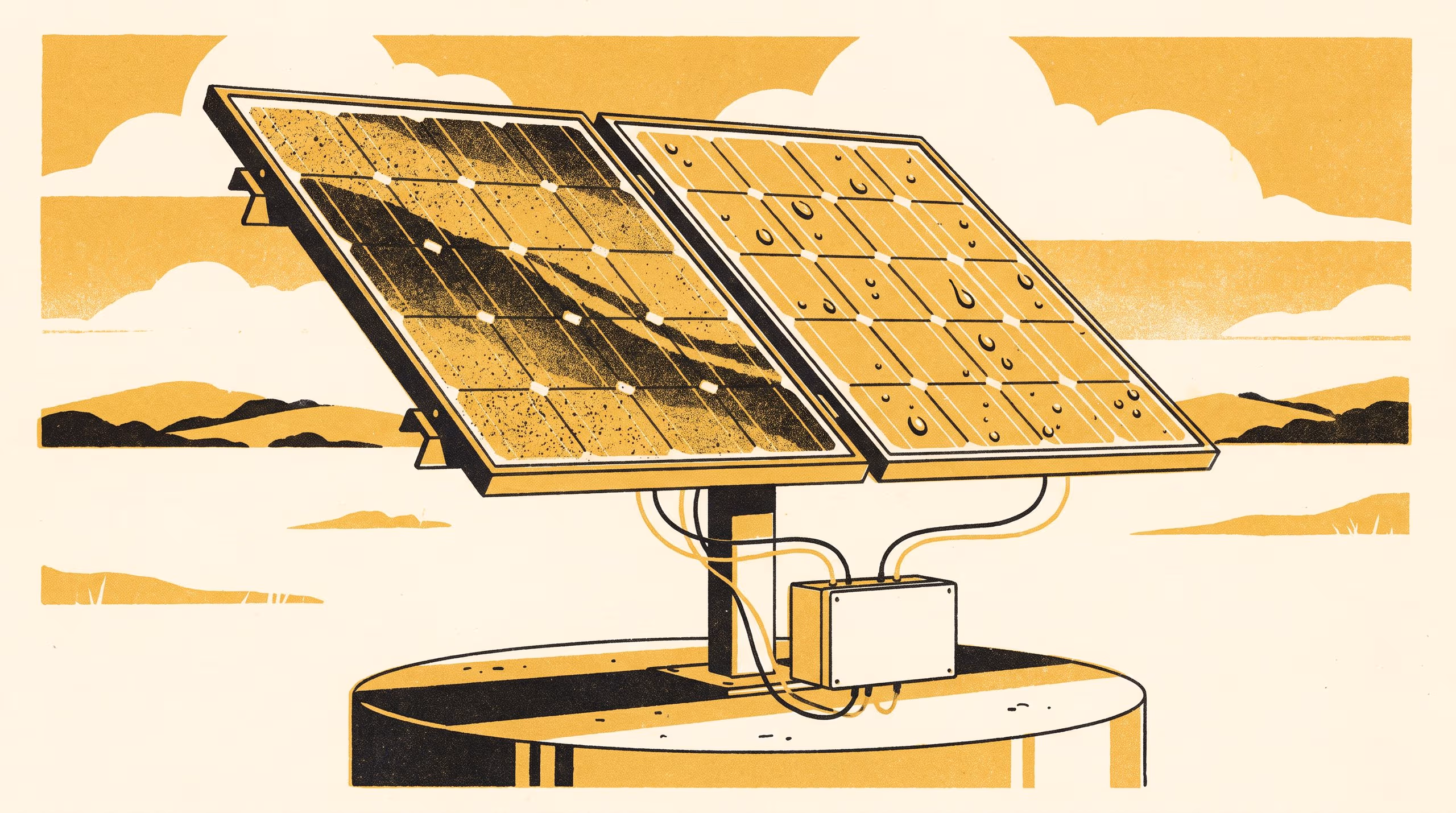 Illustration for A Bore Runs on Very Little: Dye-Sensitised Titania Mini-Modules and a Self-Cleaning Cover Glass on Nine Monitoring Bores