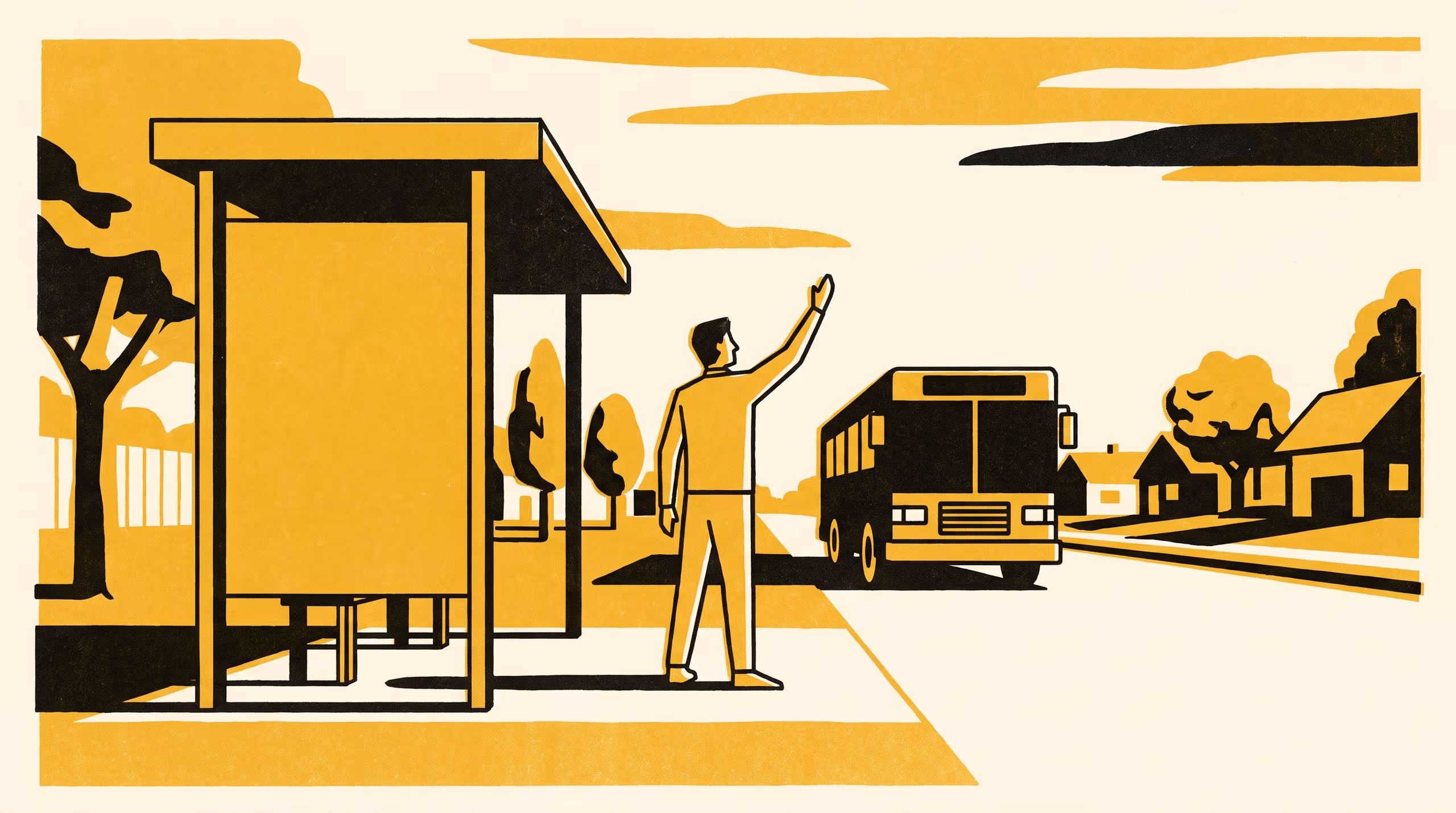 Illustration for The Bus-Stop Hail as Boarding Instrument: A four-kind taxonomy that binds who the bus will stop for