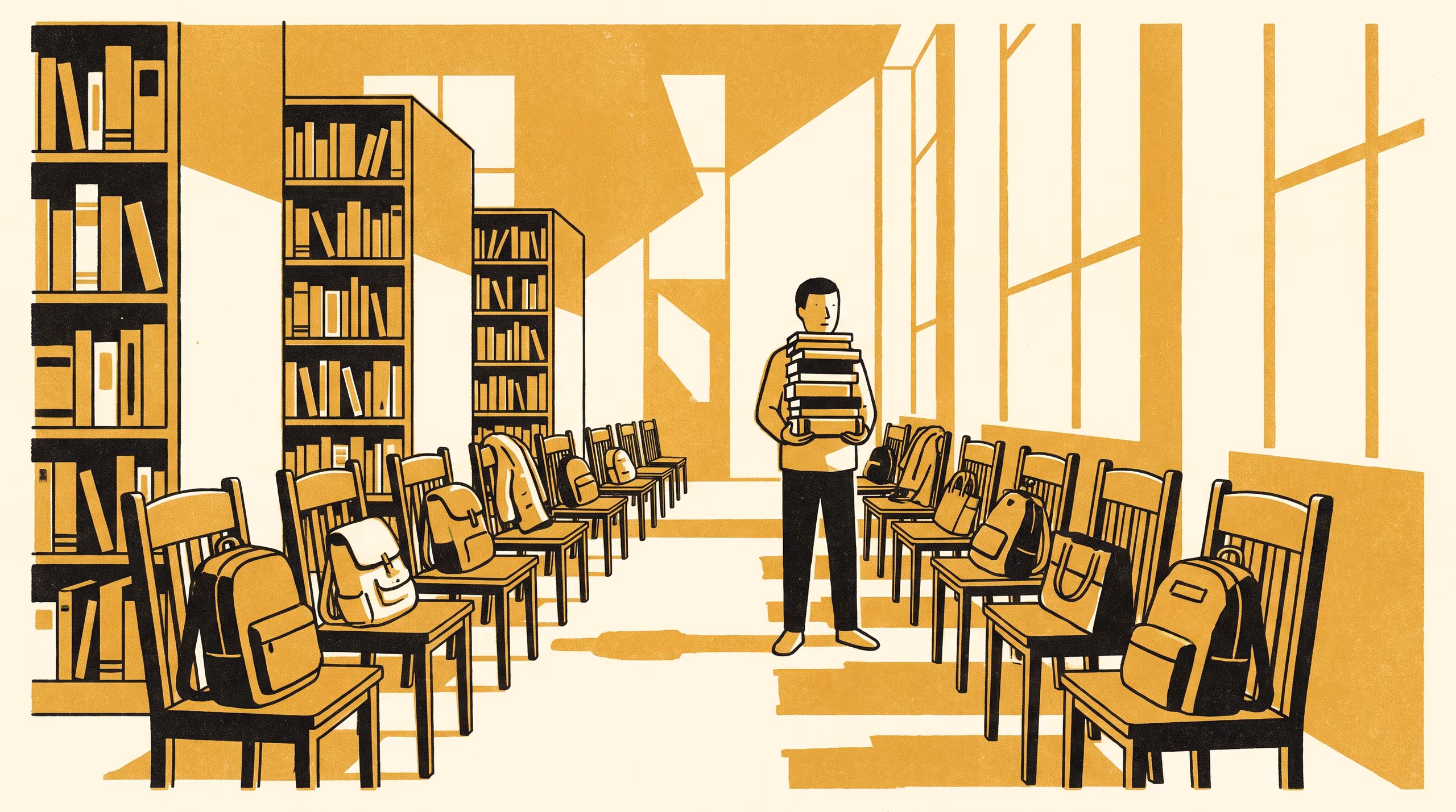 Illustration for A Jacket on the Chair at Nine, Still There at Four: Occupancy Distributions for Unattended Library Seats