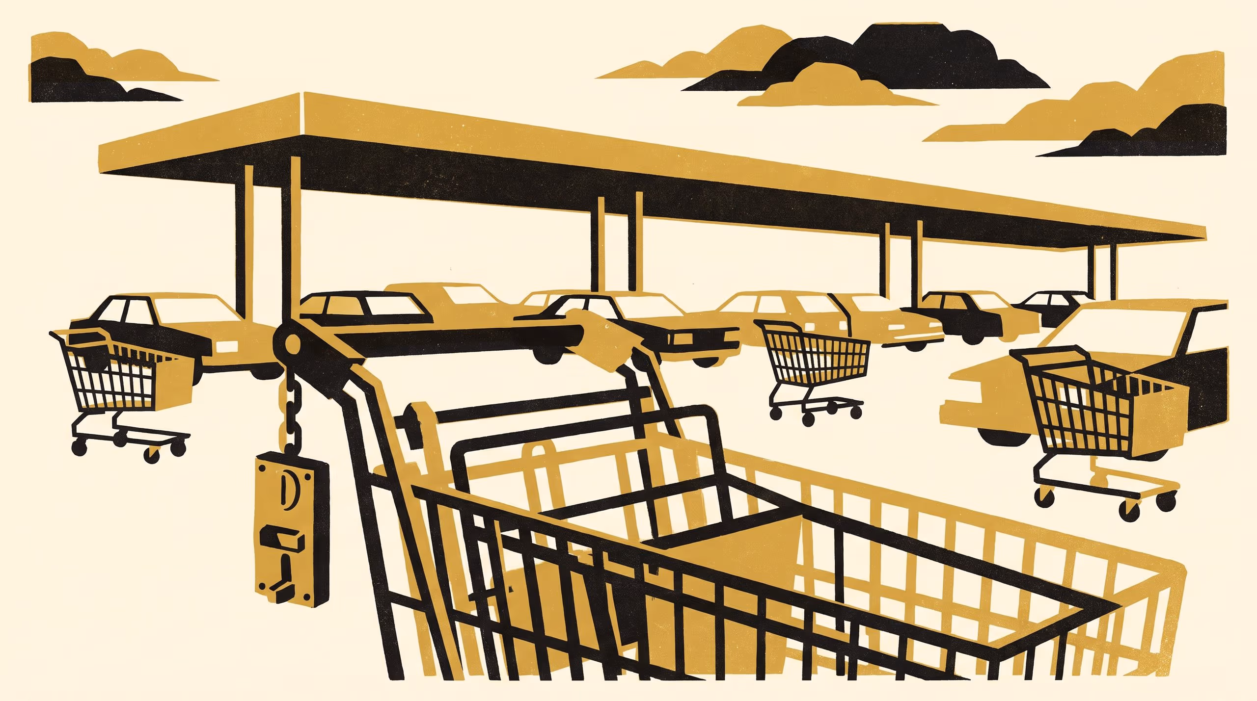 Illustration for Must the trolleys reach Level 4 before Saturday opens?: A five-level maturity model of the supermarket trolley-coin return, adopted as the Saturday trading threshold