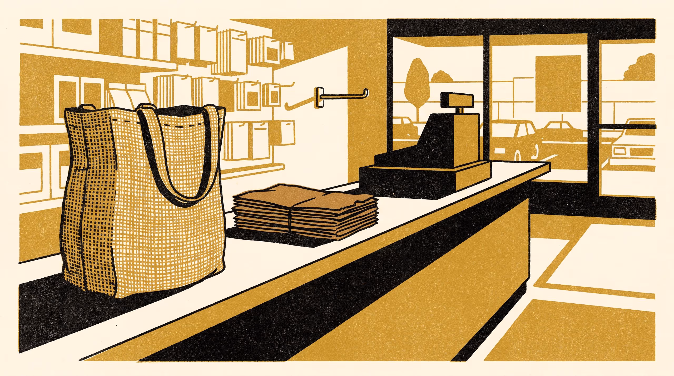 Illustration for Yours to Carry: A Five-Level Maturity Model for Packaging and Bag Policy Across Independent Retail