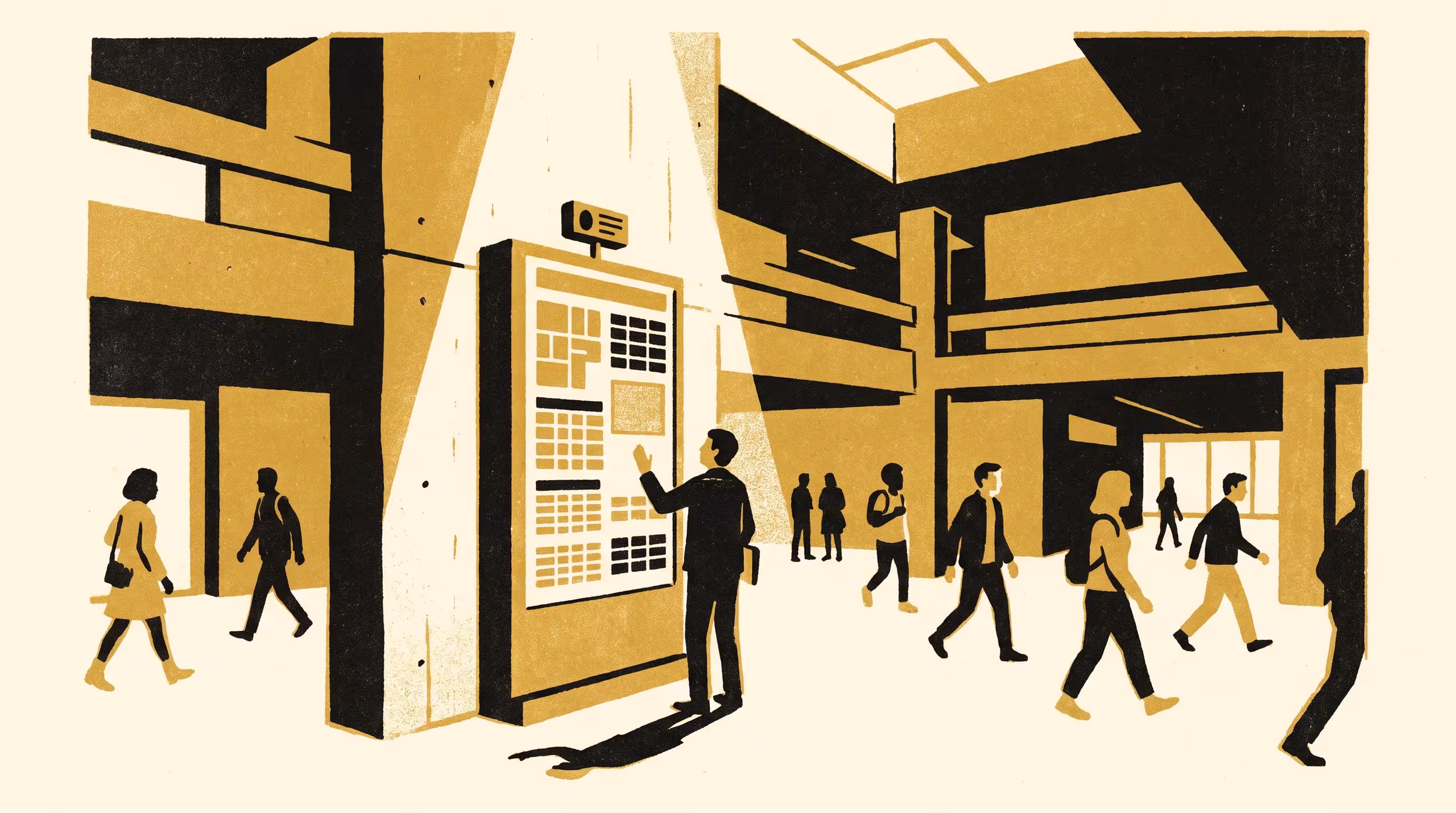 Illustration for Picturing the Floor Plan: Mental-Imagery Vividness Predicts Who Lingers at the Building Directory, Not Signage Clarity