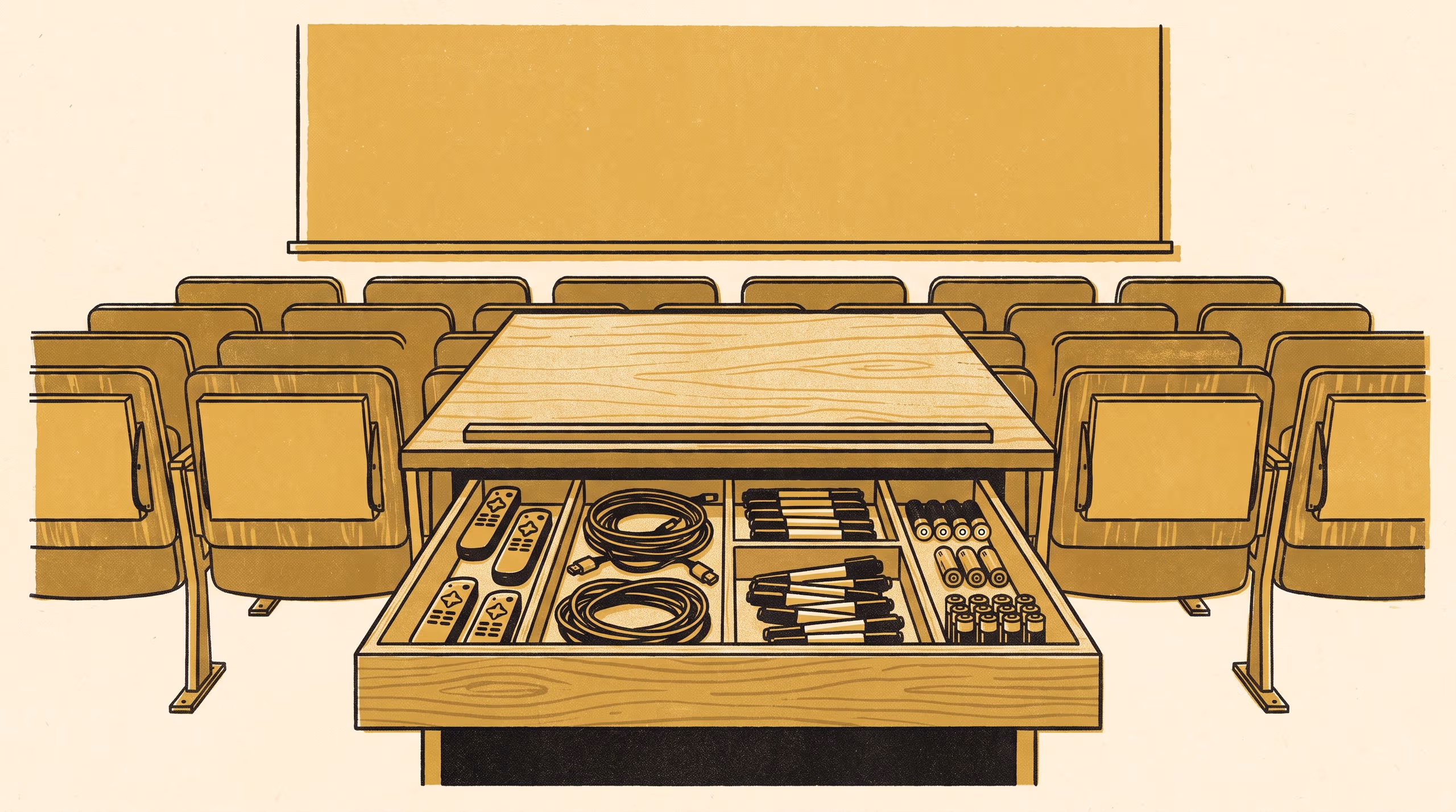 Illustration for CLICK: Contents of the Lectern Inventoried by Continued Kit-usefulness