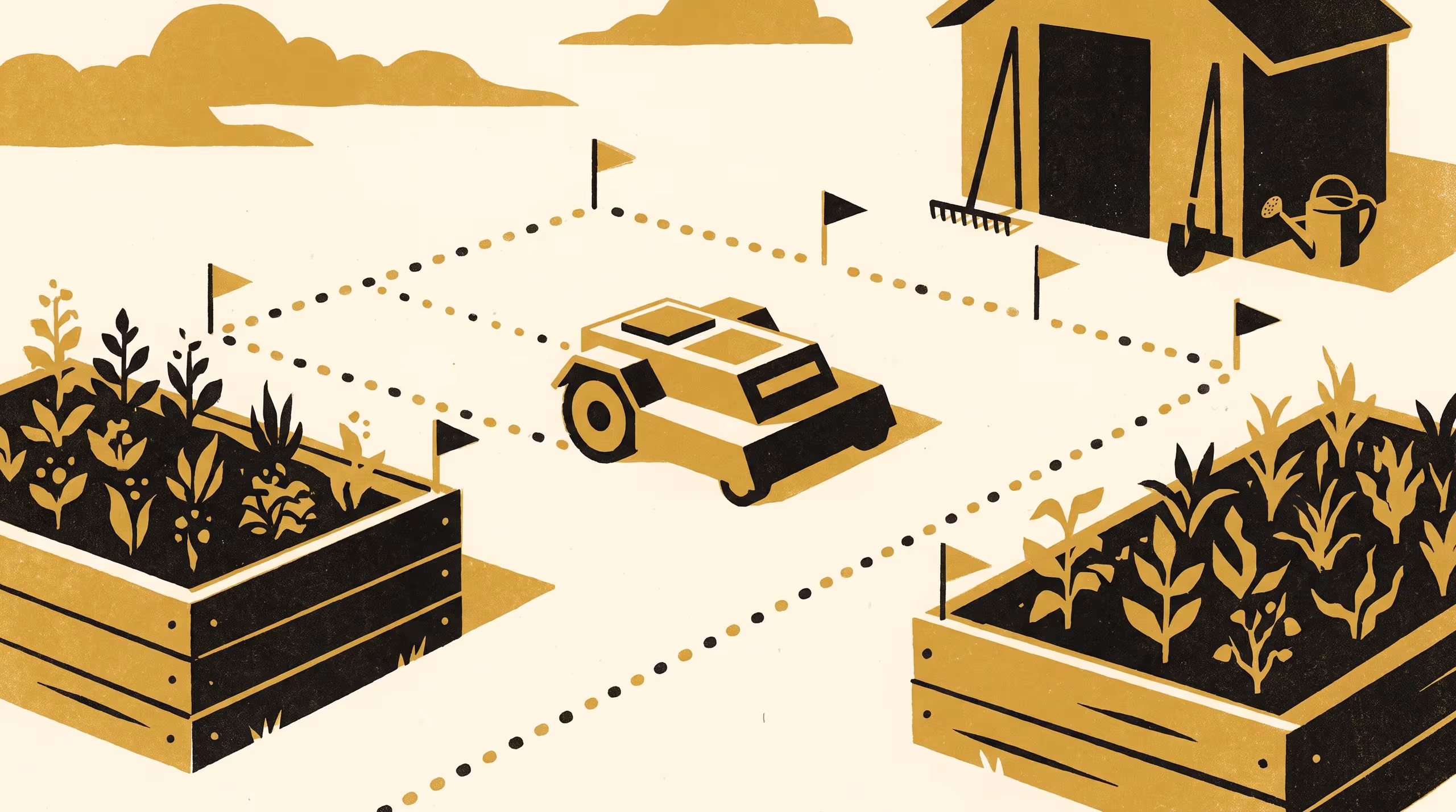 Illustration for Breach, Log, Renew: Logging a Shared Robot Mower's Virtual-Fence Breaches for Committee Lease Review