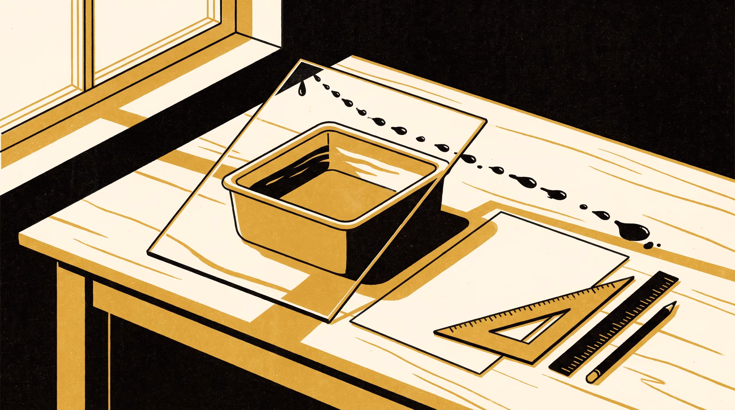 Illustration for The Fall Line of a Square Still: Sharp bounds on the mean condensate run under a flat cover over a convex basin