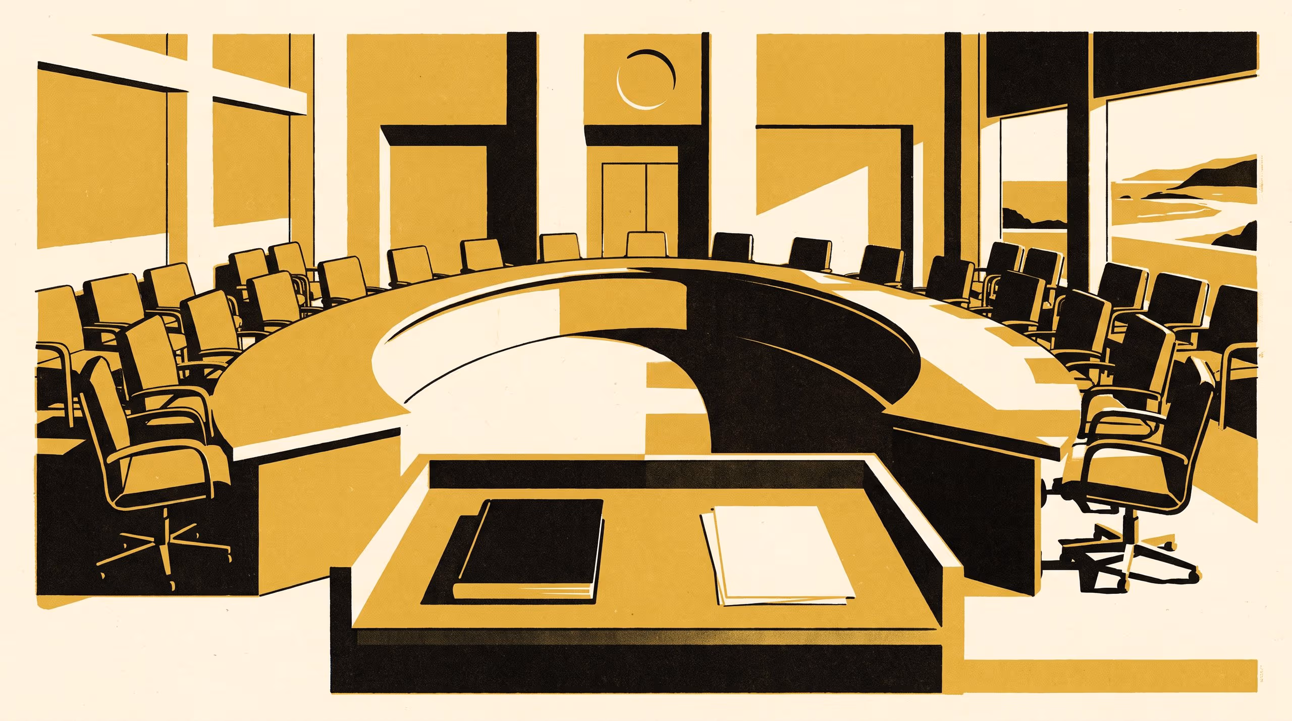 Illustration for The Apology Sits: A teaching-note case of one minutes secretary and a chamber that never lapsed