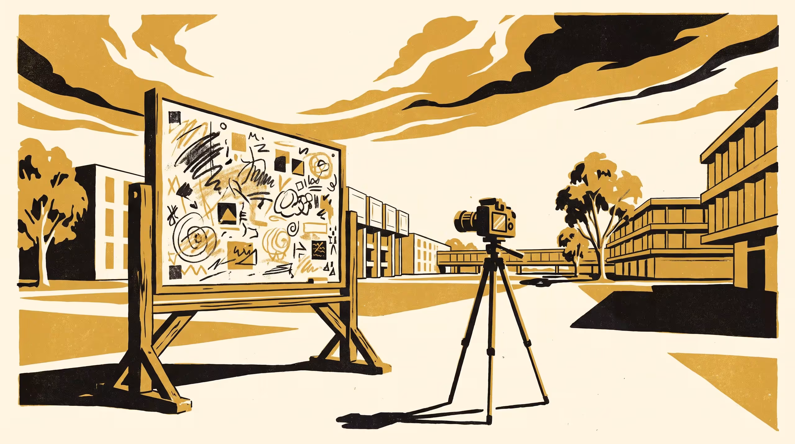 Illustration for Scored Before It's Wiped: What the Courtyard Chalkboard's Sentiment Tile Actually Reads