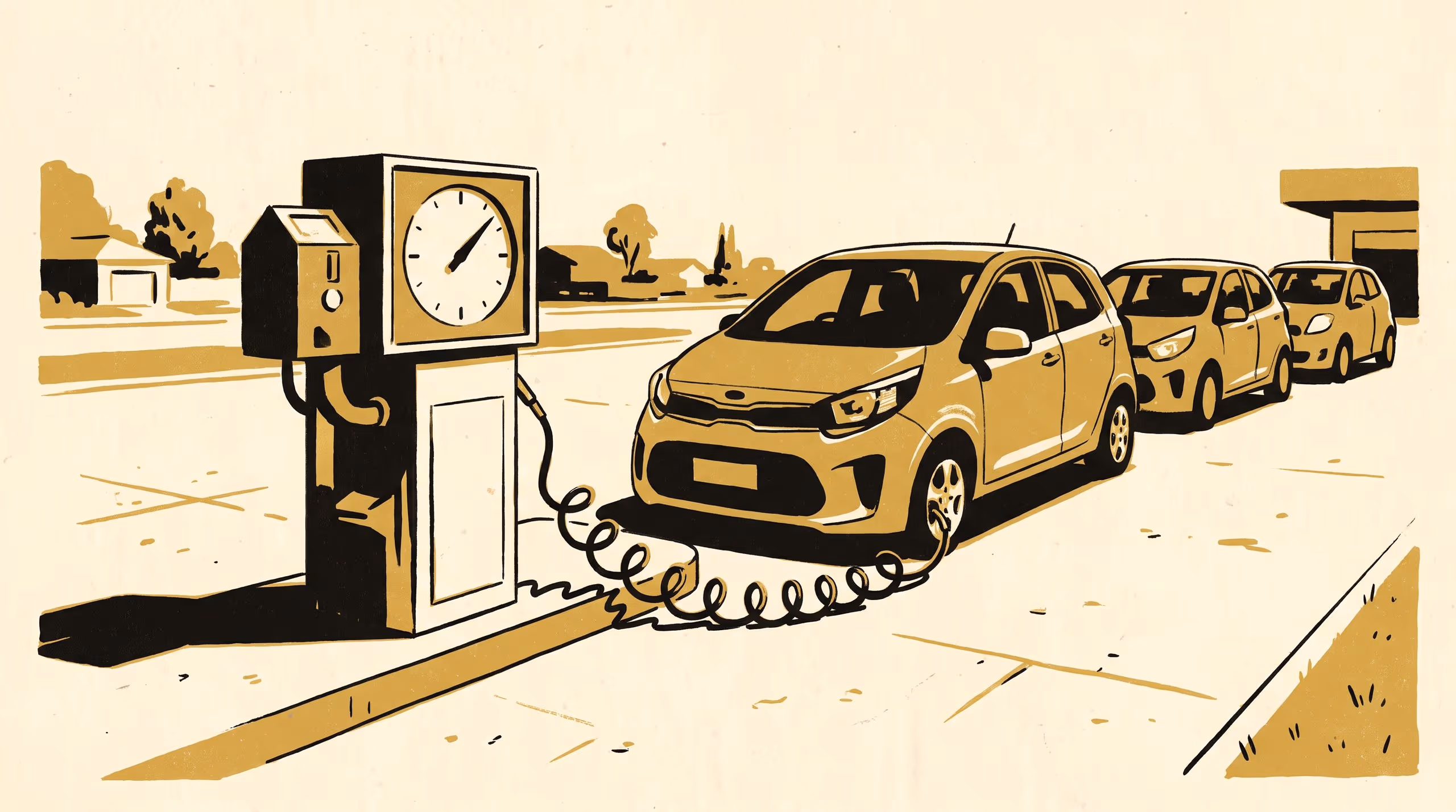 Illustration for Is a Dollar's Worth of Air Enough to Fill a Tyre?: A Teaching Case from One Service-Station Forecourt's Coin-Operated Tyre Inflator