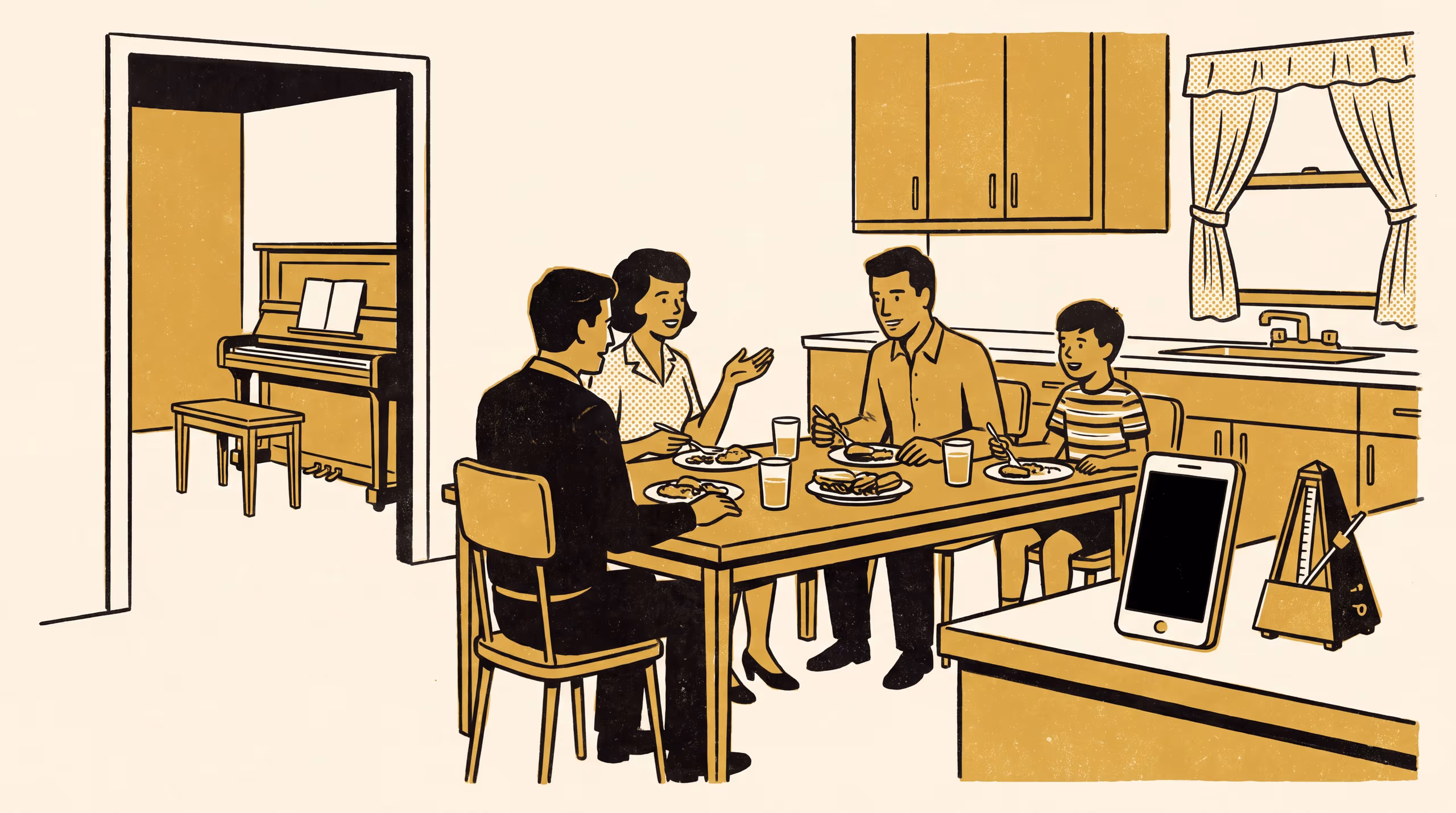 Illustration for Surveying Metronome-App Practice Minutes: What a music-teachers' association recommends the eisteddfod on