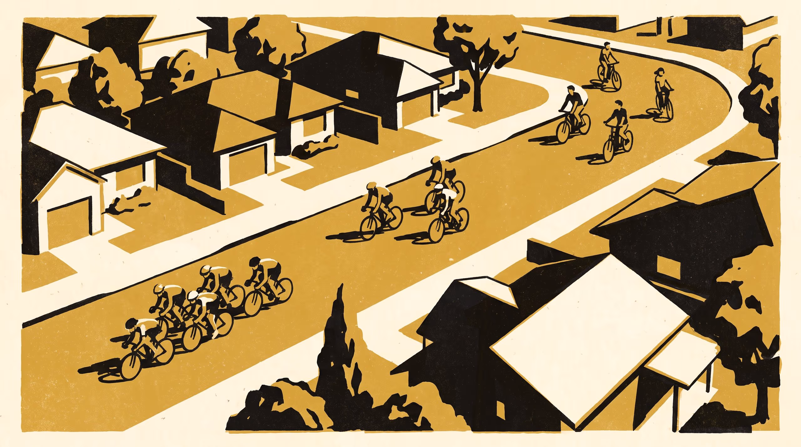 Illustration for Surveyed, Then Surveilled: A Comfort Survey Across a Suburban Cycling Club's Four Pace-Group Bunches, and the Camera Mandate the Slowest Bunch Now Rides Under