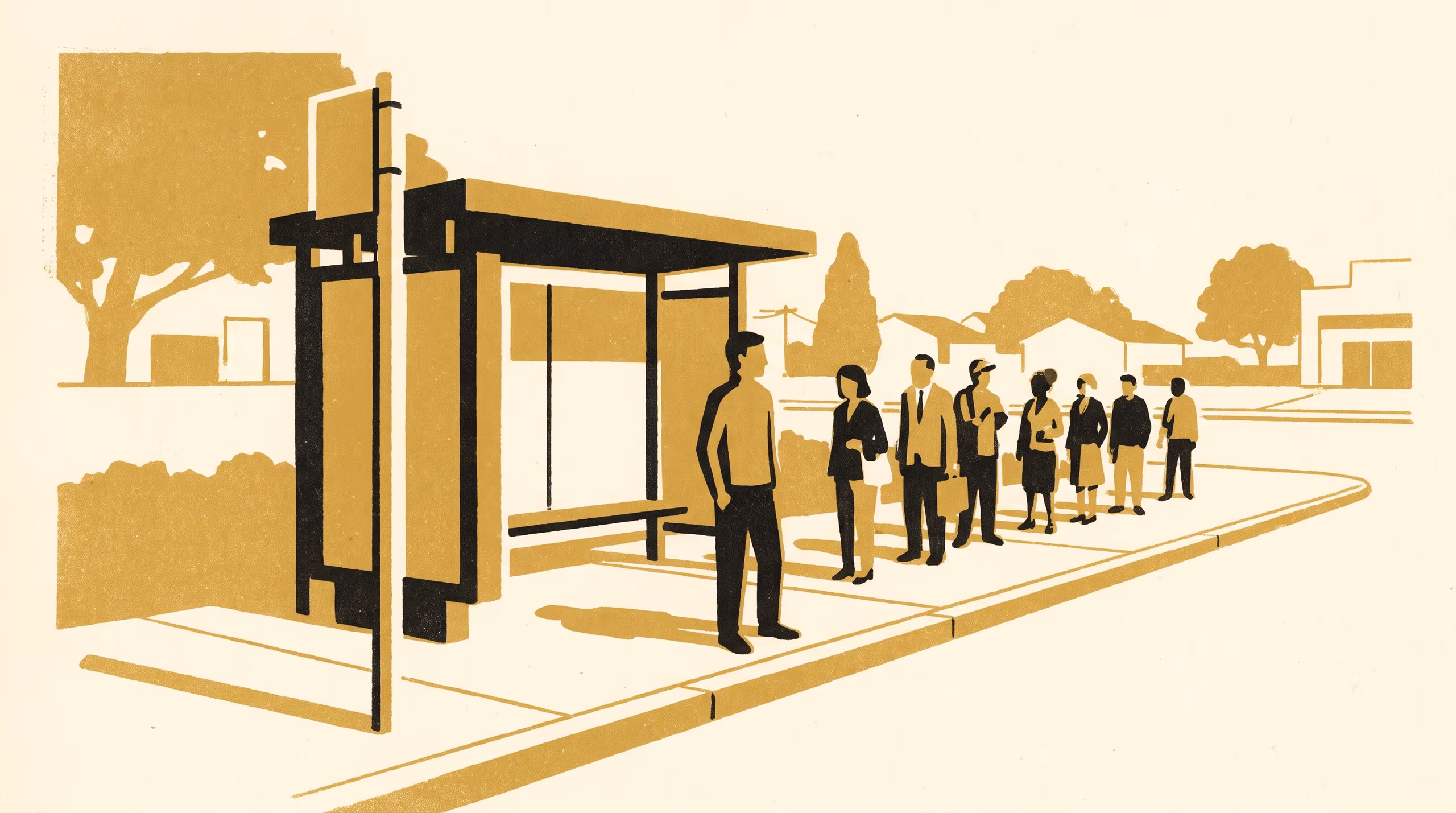 Illustration for Measuring the Door-Spot Claim: How early commuters need to arrive to keep their place at the bus stop