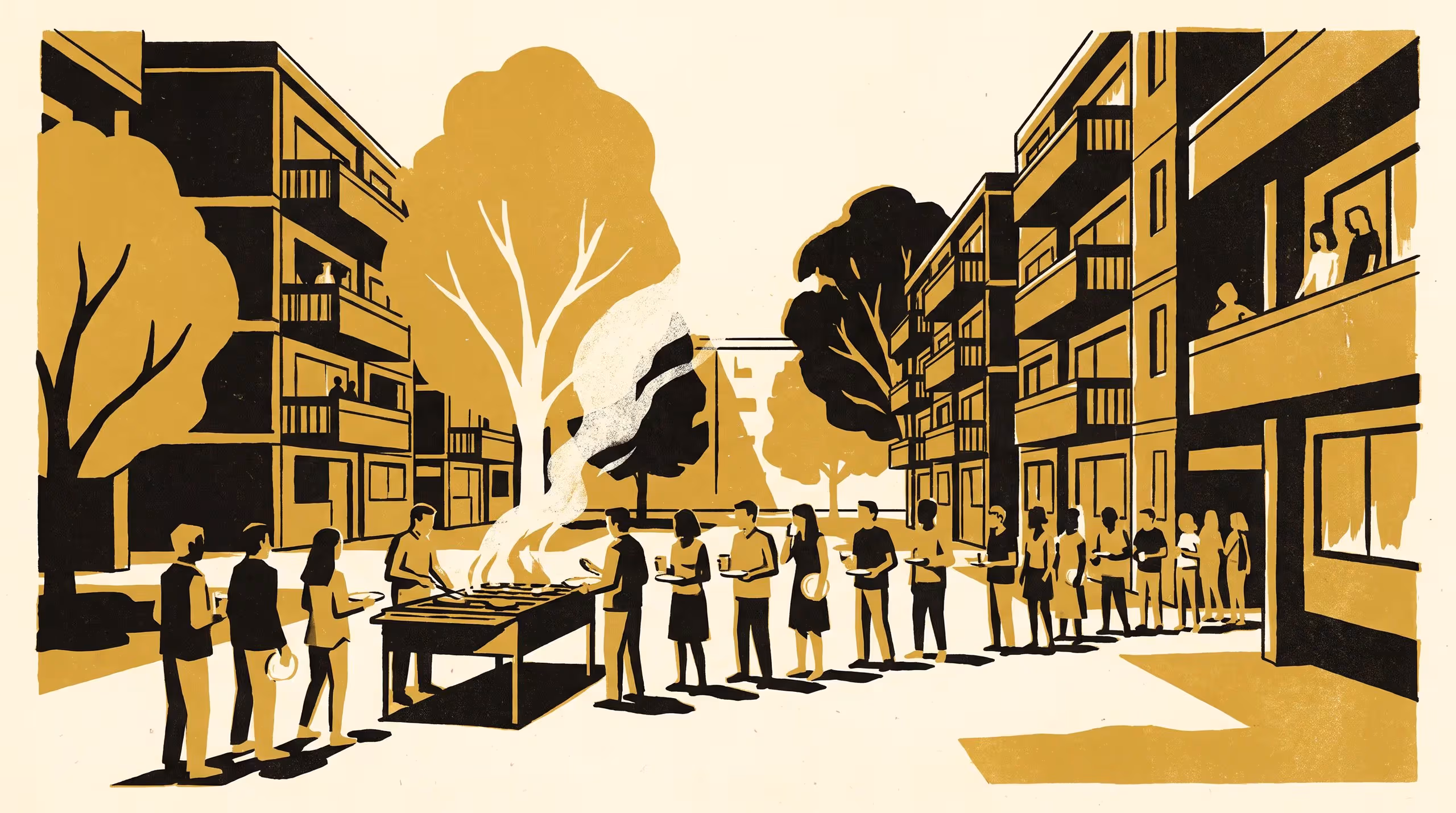 Illustration for Booked but Not Reordered: Grill Order and Wait Time at a Courtyard Barbecue, Before and After a Sign-Up Board