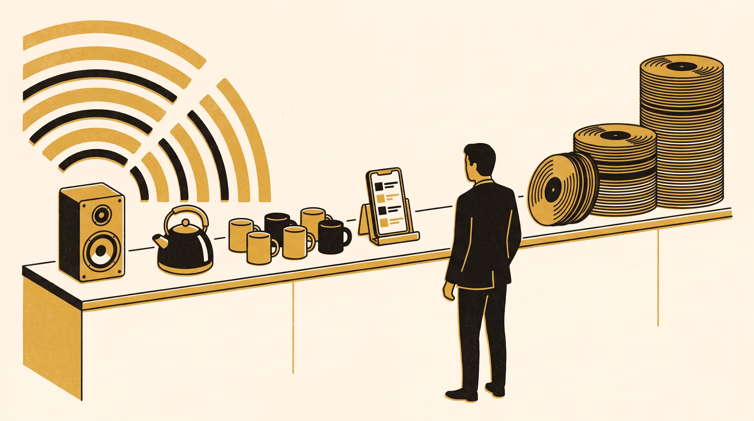 Illustration for The Shared Playlist as Suggestion Box: Twenty-four Fridays of open-edit and single-curator control, and what the skip button logged