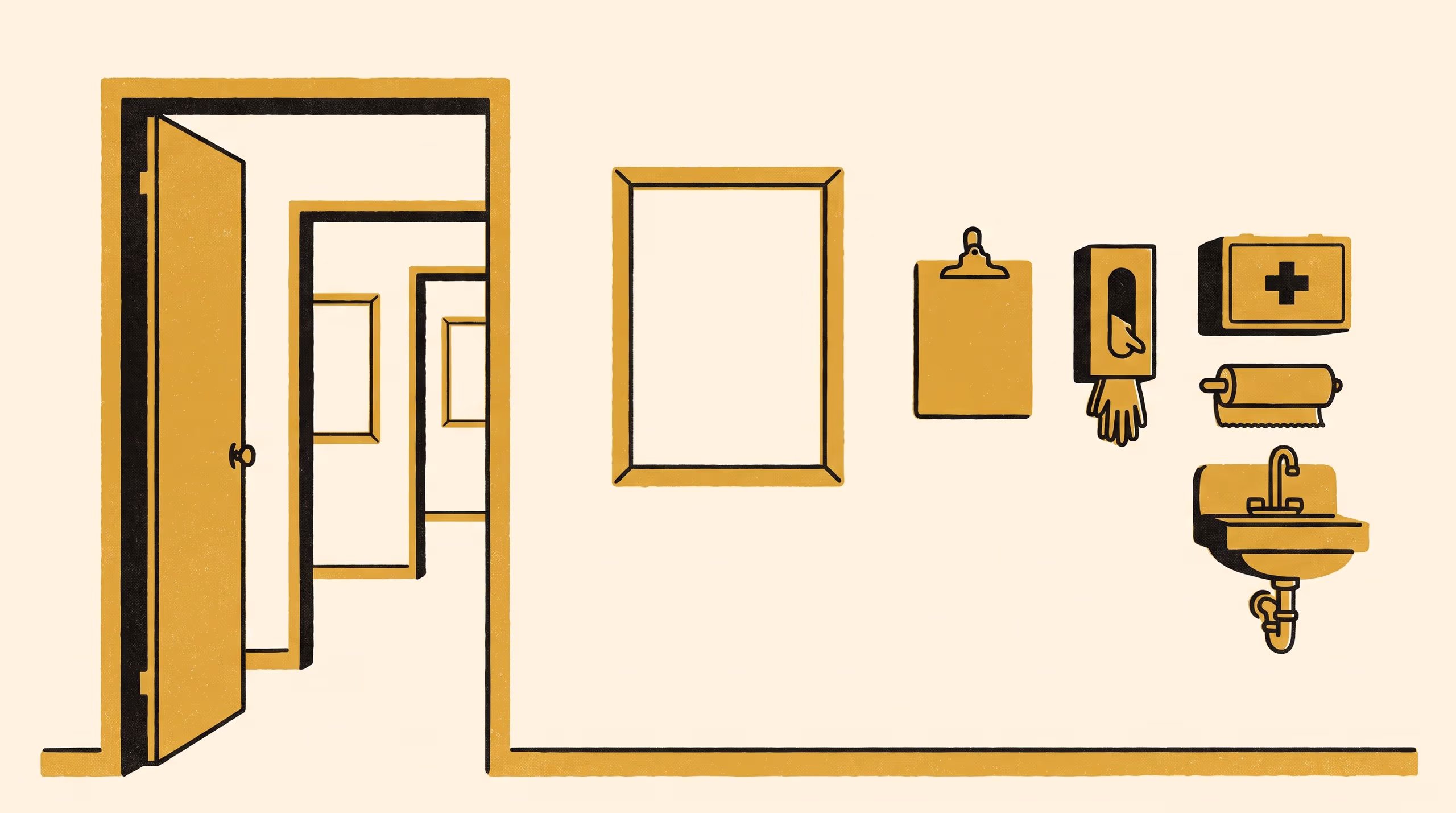 Illustration for The Certificate Stays With the Wall: What a 46-item skin-penetration checklist scores, and how long anyone at the address stays to be scored