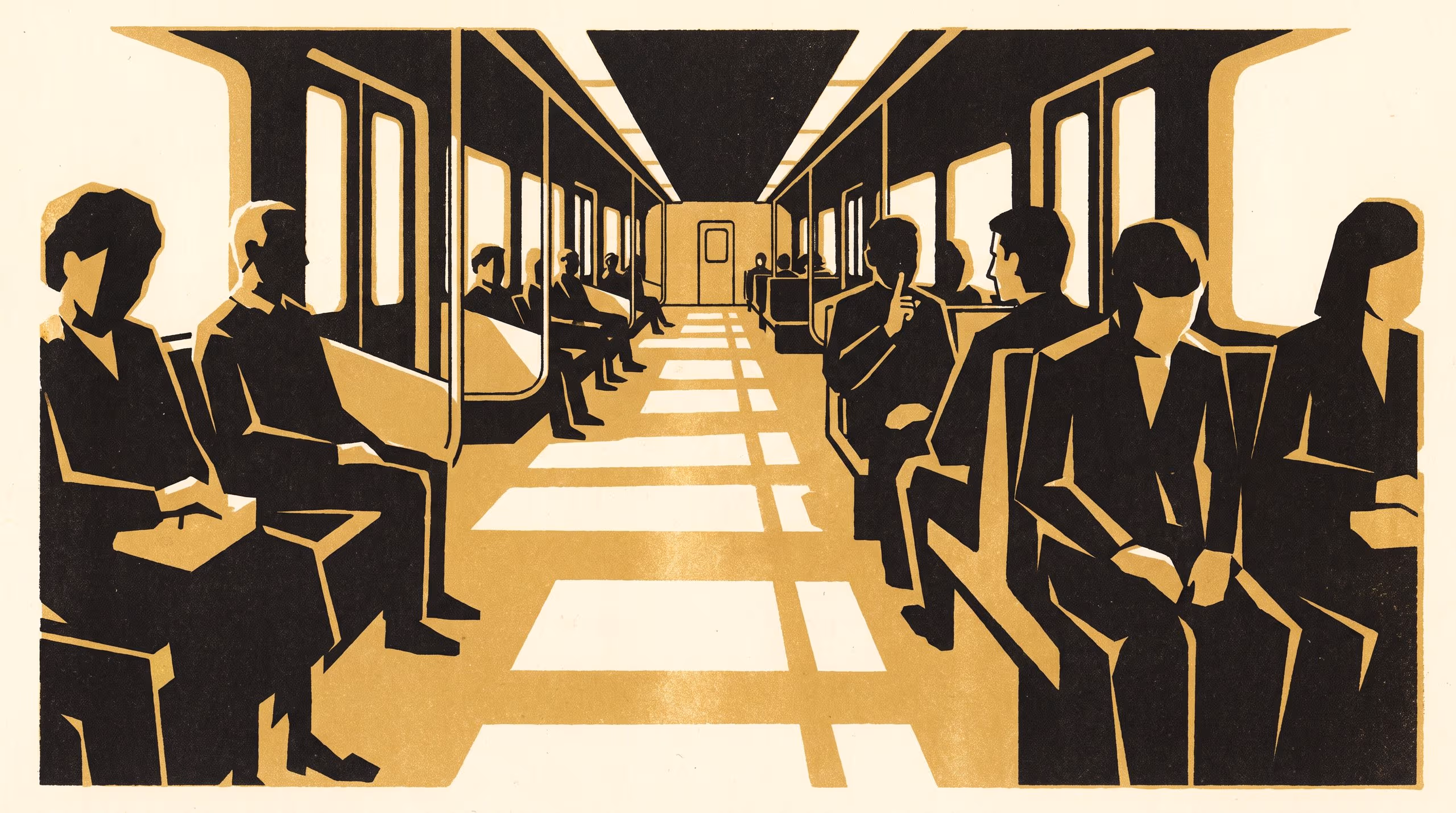 Illustration for Coding the Shush: A Grounded-Theory Ethnography of Quiet-Carriage Enforcement