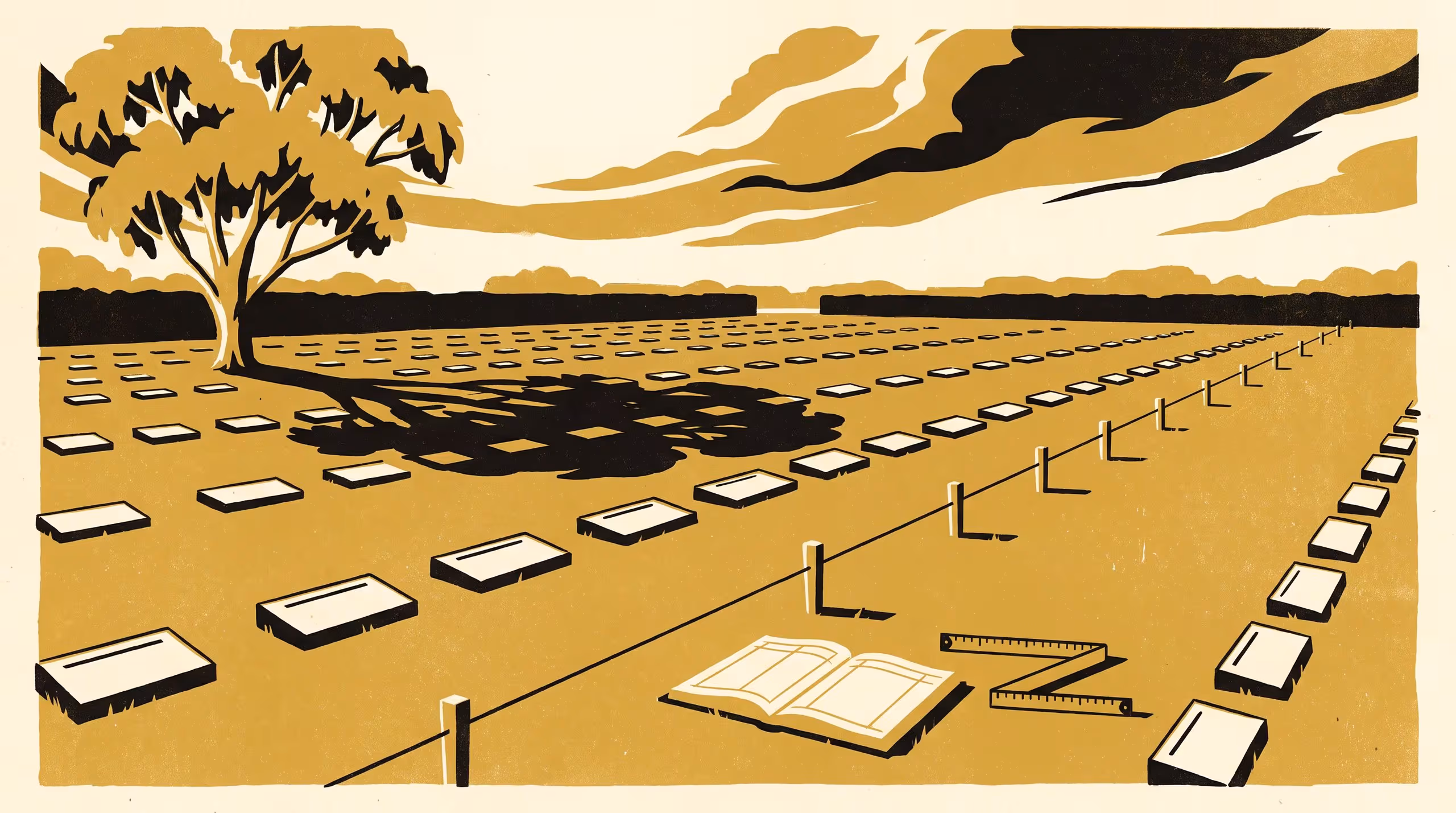 Illustration for Room on Paper: A Plot-by-Plot Ground Audit of Remaining Interment Capacity at Four Council Cemeteries, and the Acquisition Trigger It Re-Dates