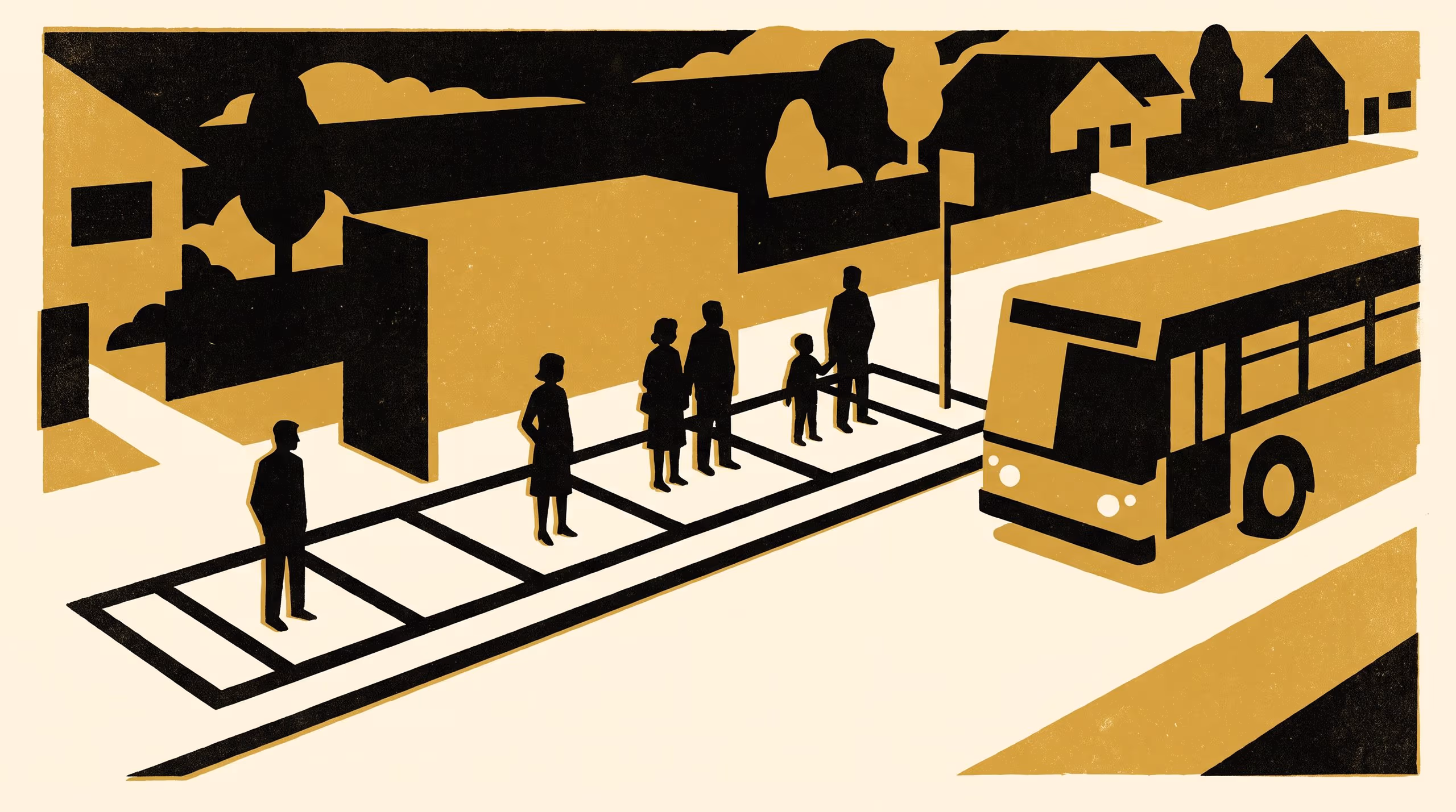 Illustration for Between the shelter glass and the numbered bay: A five-level maturity model of kerbside waiting