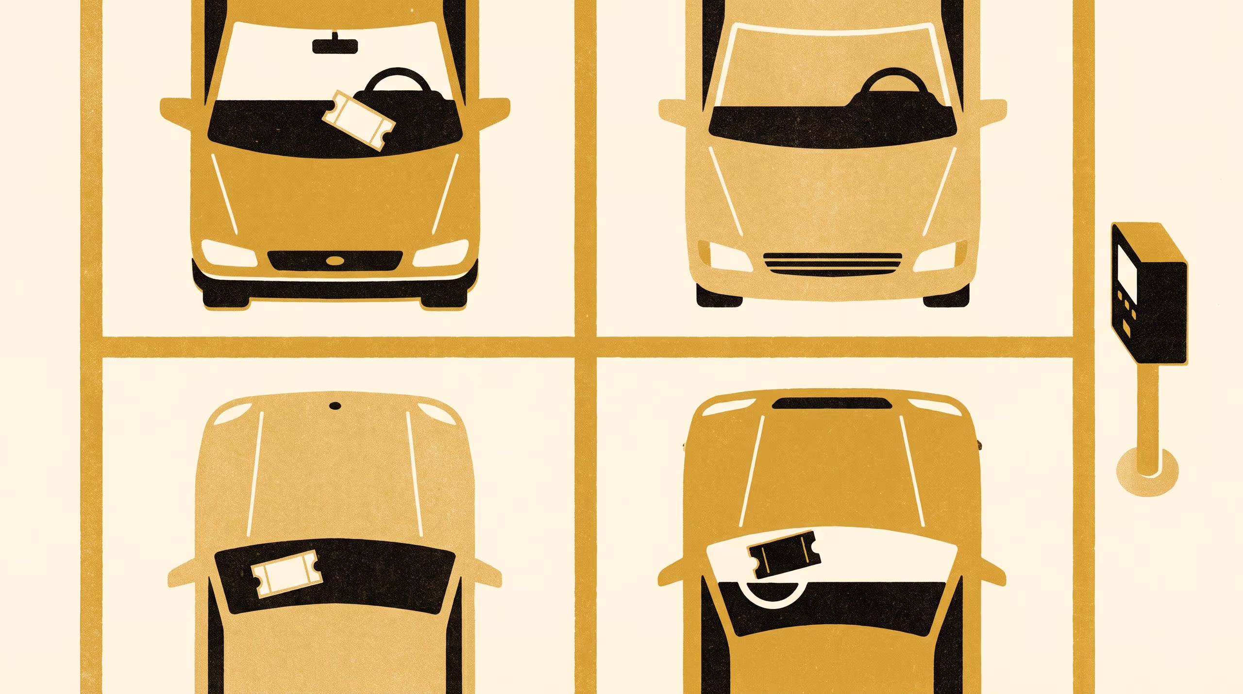 Illustration for Notes on the Face-Up Ticket: A Four-Cell Reading of 520 Cars at a Suburban Shopping-Centre Car Park