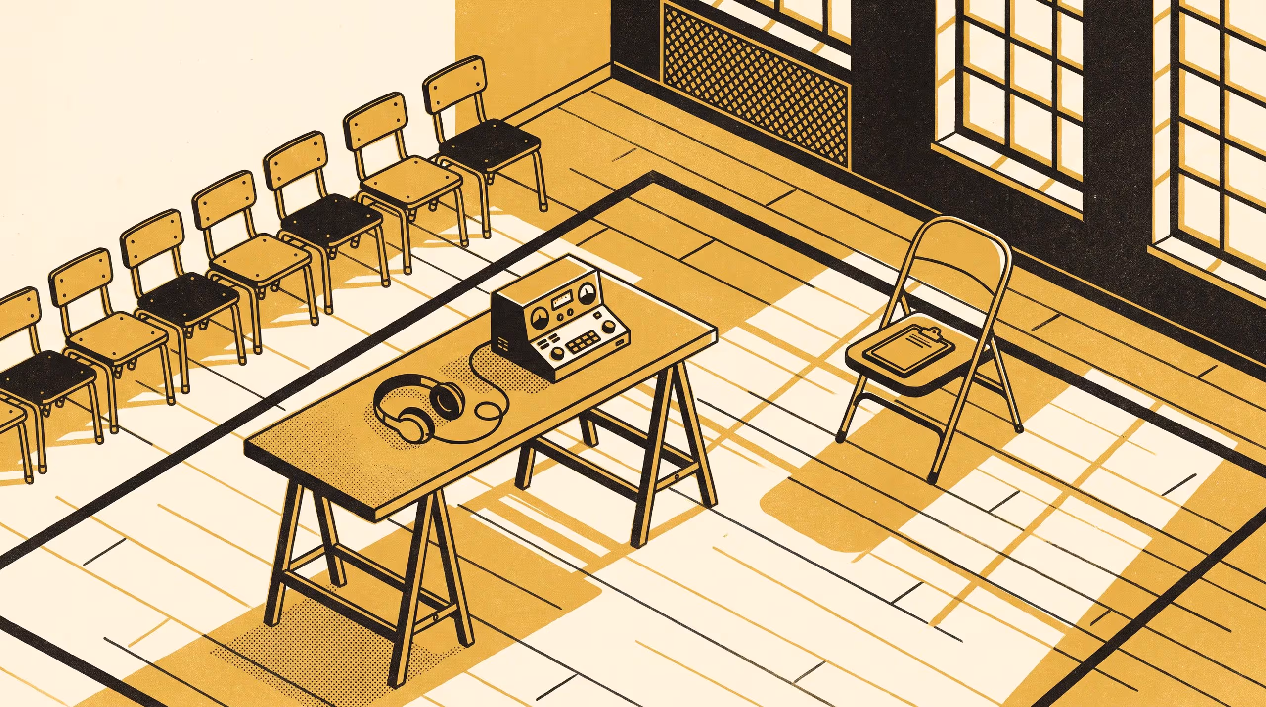 Illustration for The Quiet Room Was Available: Rostered Observation and Referral Rates Across 1,180 School Hearing Screening Sessions