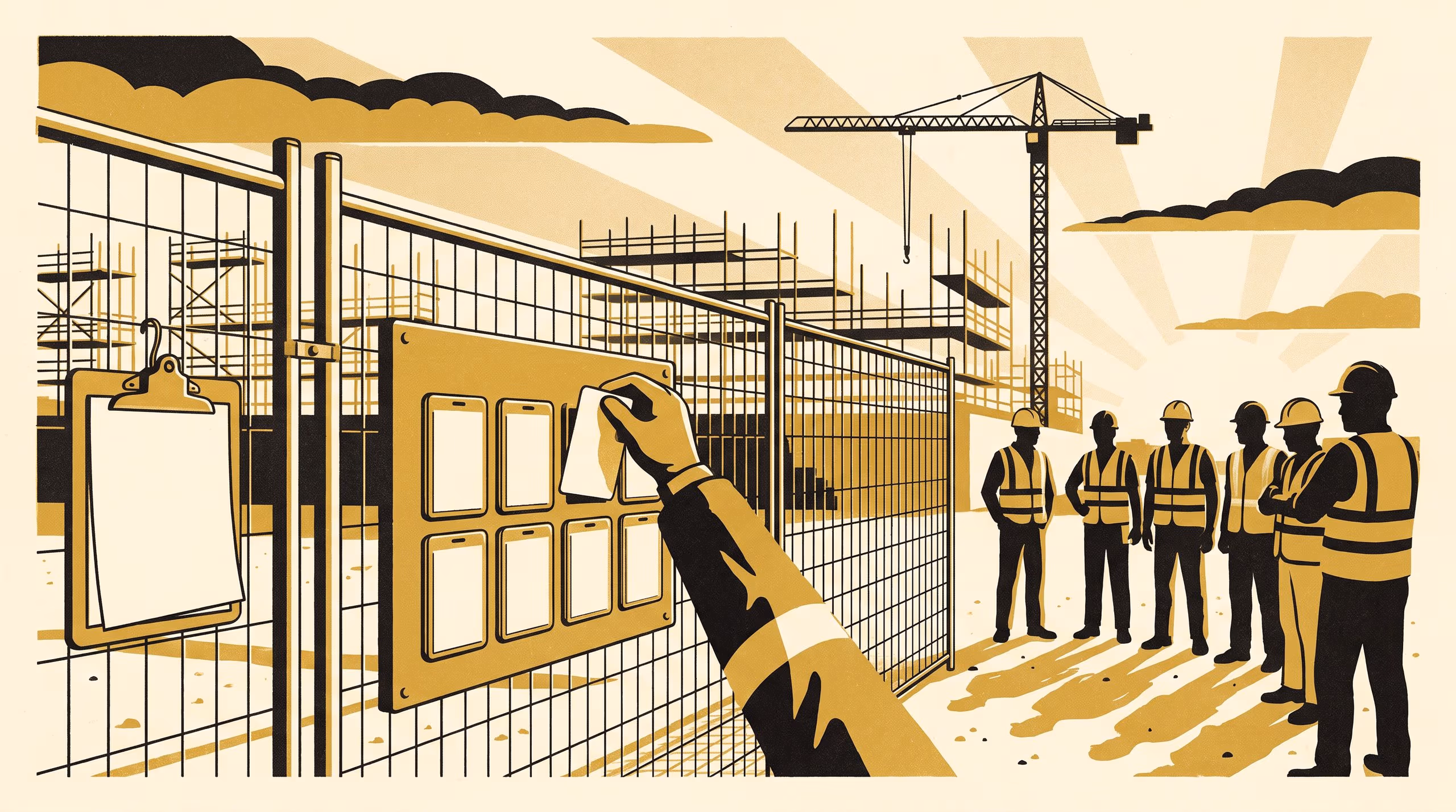 Illustration for On Rotation, Not on Risk: Structured Observation of 1,212 Toolbox Talks at 40 Sites, Matched to Each Site's Own Hazard Register