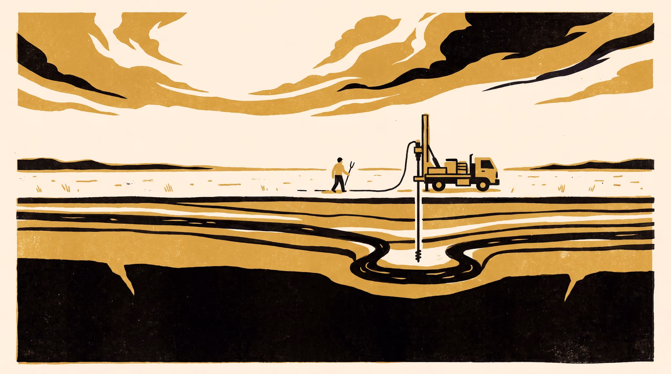 Illustration for The River We Just Missed: Dry Bores and the Legend of an Underground River in One Inland District