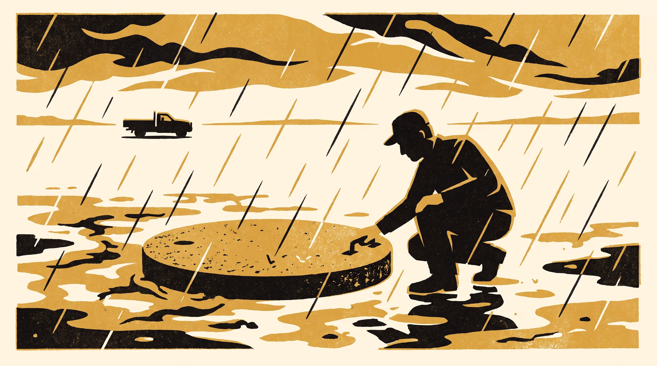 Illustration for On a paddock lid after rain: An interview study of the septic-tank inspector's vernacular for a tank that will do until the next round
