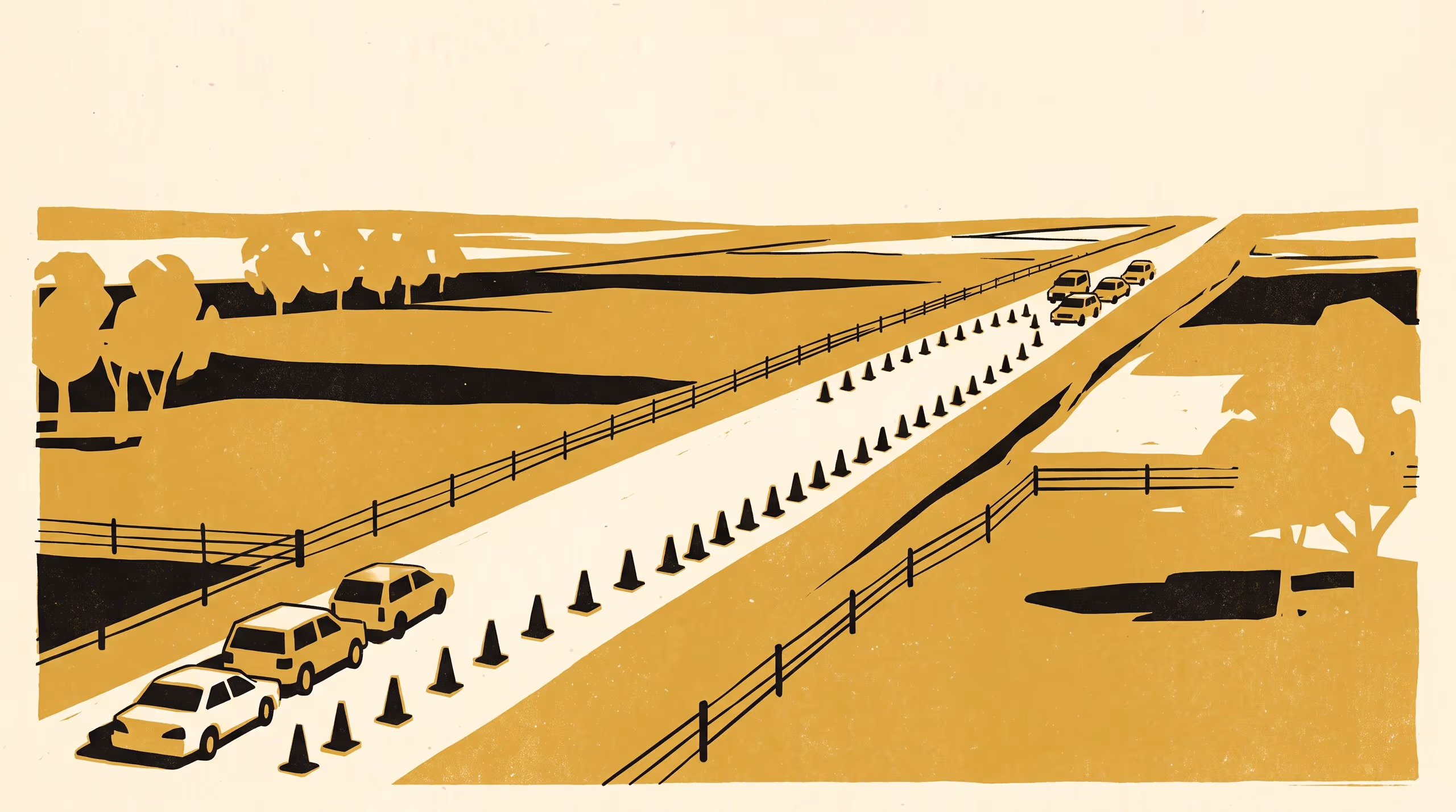 Illustration for Rated for Traffic That Never Came: A Discrete-Event Model of Stop/Go Cycle Length at Twelve Rural Works Sites