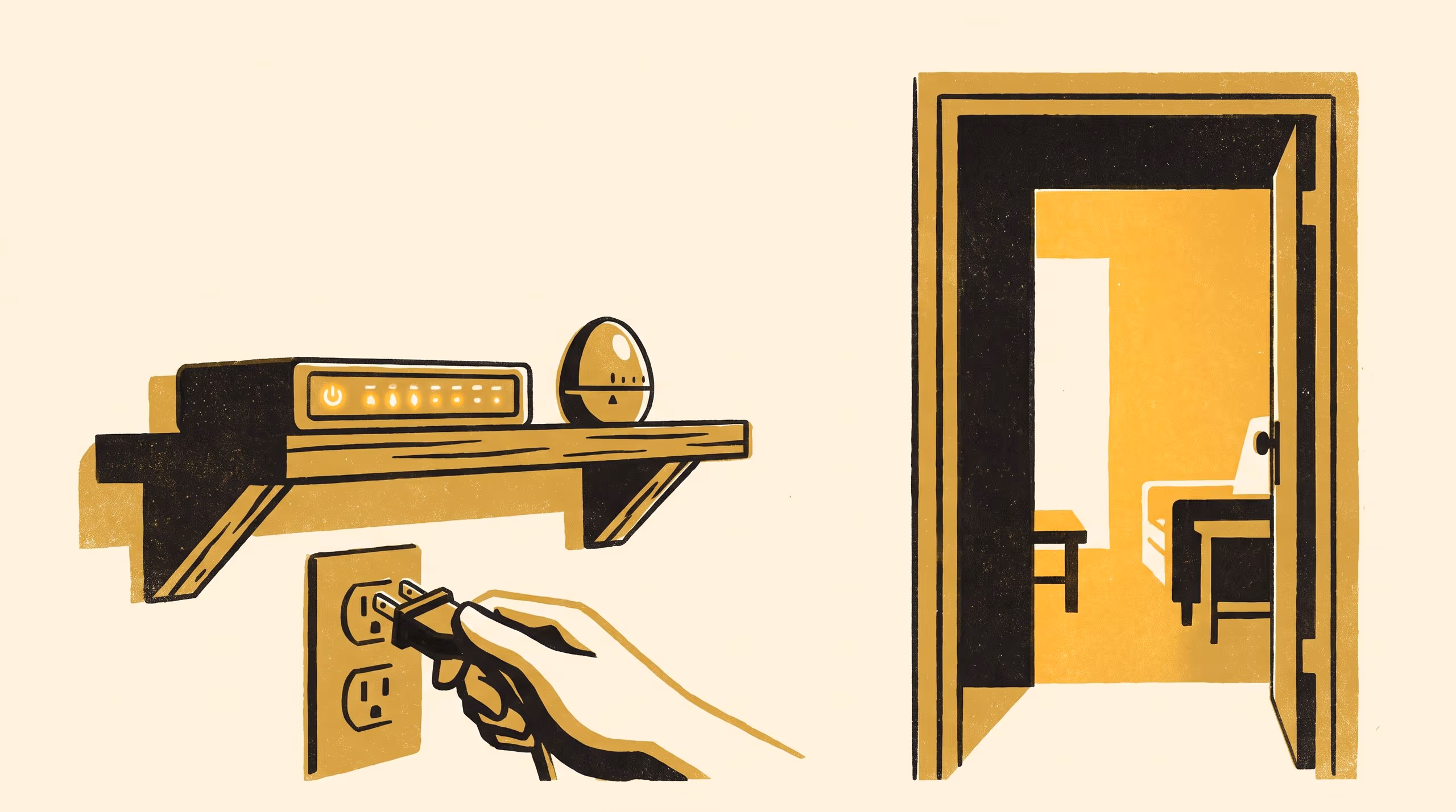 Illustration for Half Past Eight, Everyone Home, Light Gone Amber: A Two-by-Two of Reboot Custodian and Pause Kept, Adopted as a Counted Pause for School Equipment