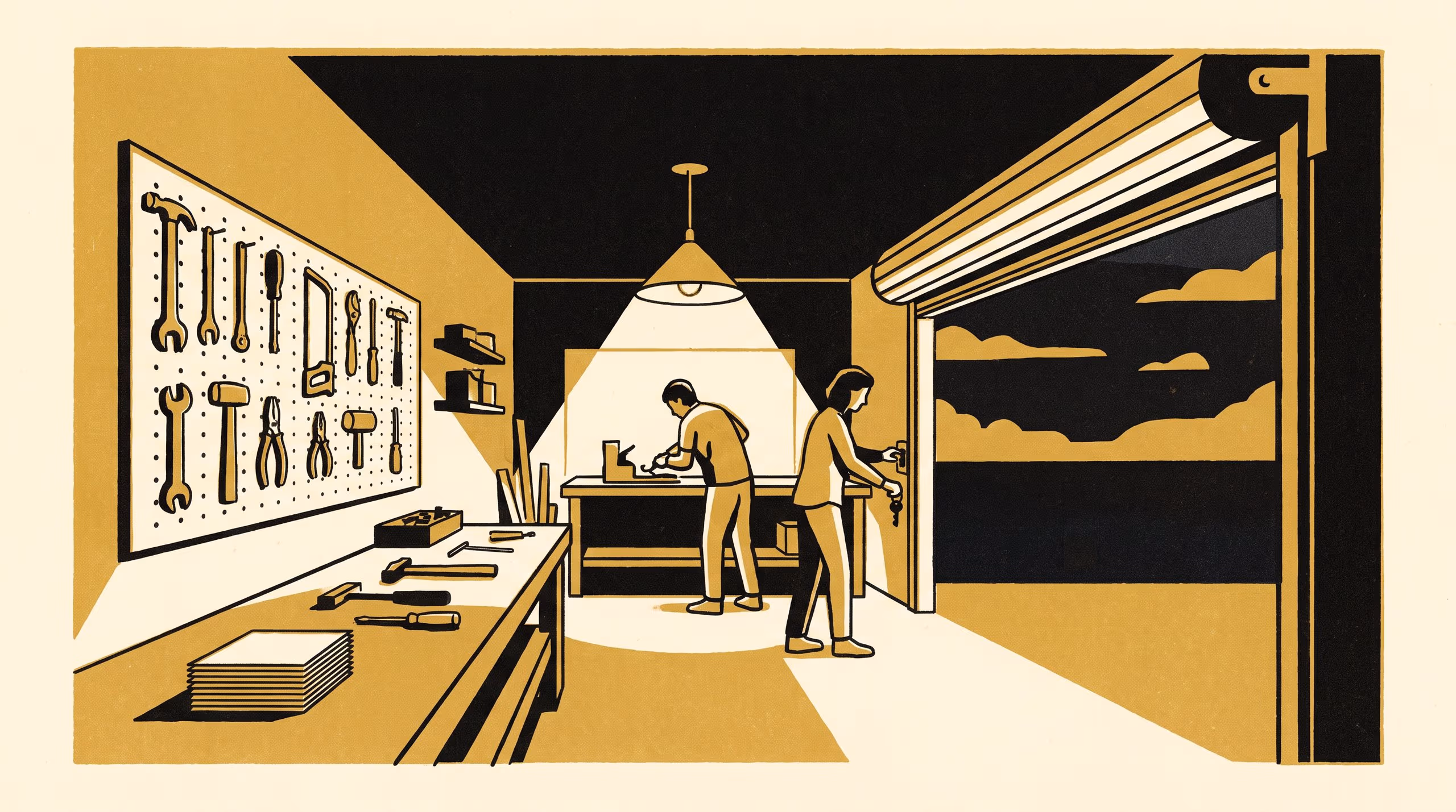 Illustration for Solo Tool Access Buys Rostered Hours, Not Fewer Incidents: A Regression-Discontinuity Design Around a Community Shed's Three-Induction Cutoff