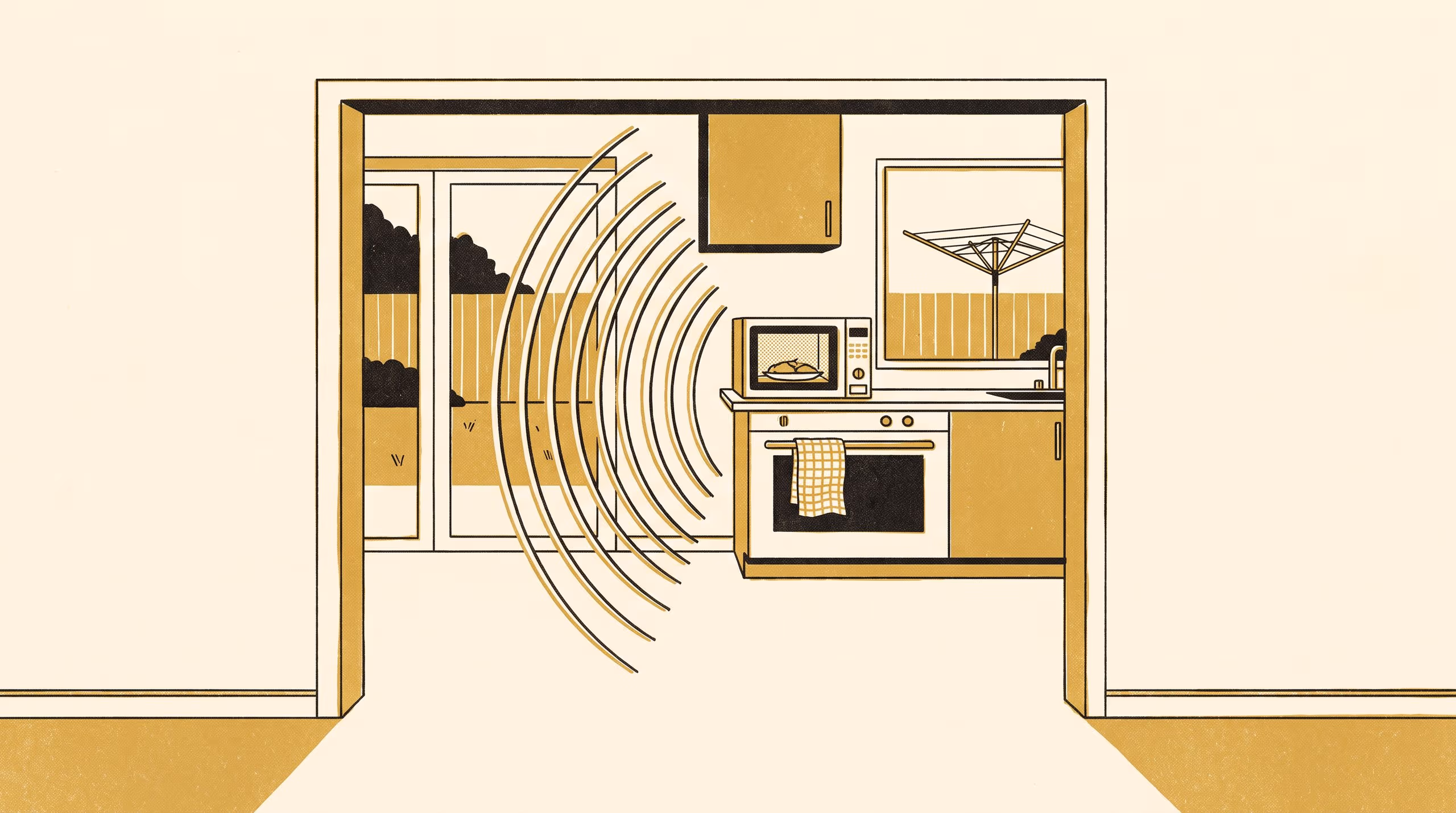 Illustration for Food Waits the Same 41 Seconds However Often It Beeps: A pre-registered equivalence trial of microwave completion-beep count across 84 households