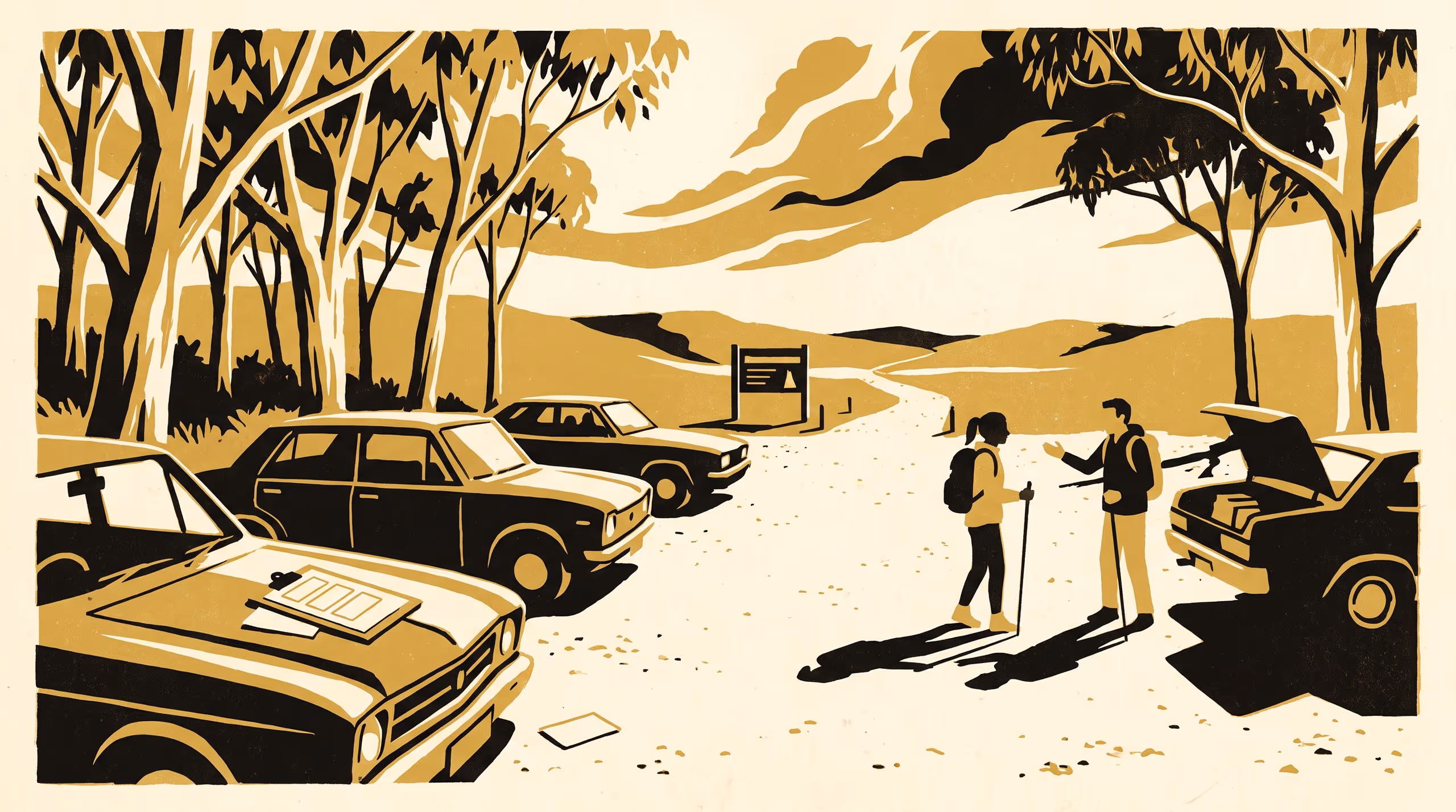 Illustration for 'I Just Picked It Up': A failed replication of fallen-tag binding at the bushwalking car shuffle