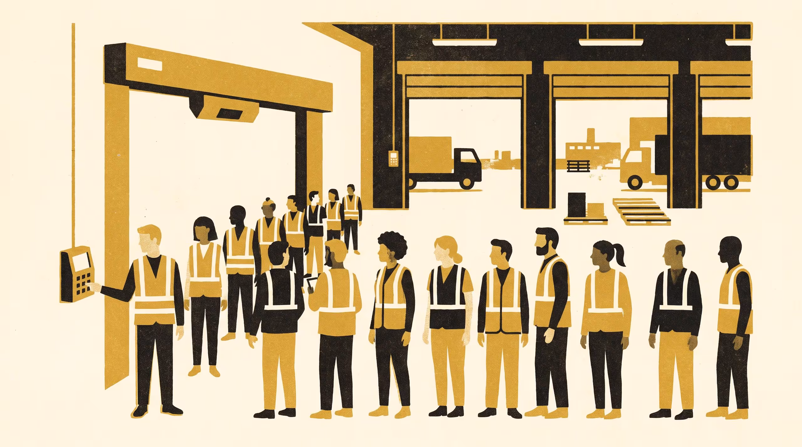 Illustration for New Vest, Same Vigilance: A Fourteen-Week Survey of Warehouse Floor Staff Against Their Hi-Vis Vest Tier and Time on the Job