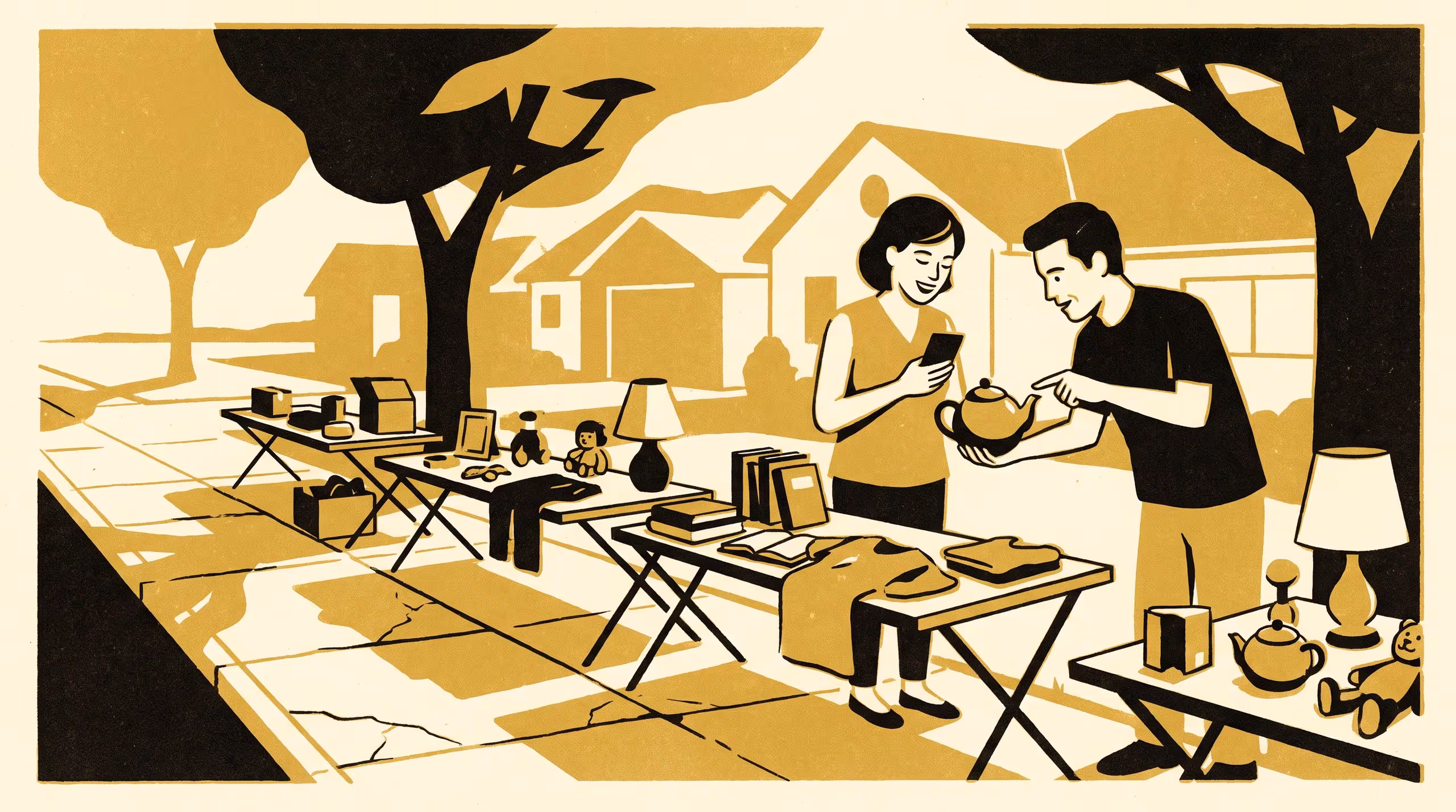 Illustration for Priced with Confidence, Not Consensus: A pre/post survey of garage-sale sellers before and after the street group chat weighs in