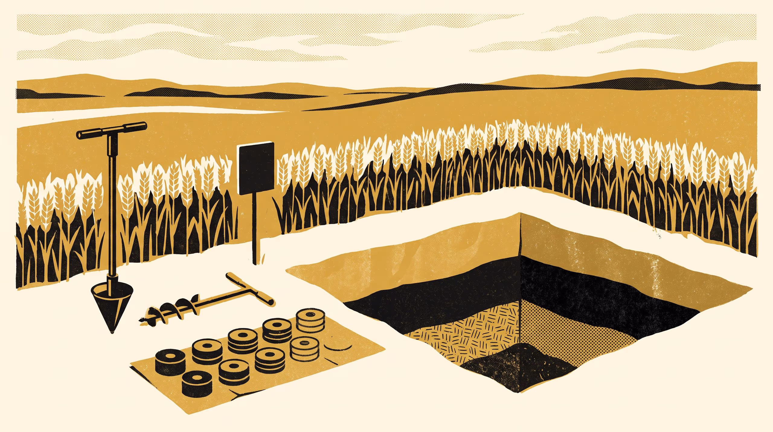 Illustration for The Working Side: Subsoil Compaction and Wheat Yield across a Reinstated Gas Pipeline Right-of-Way, Five Seasons On