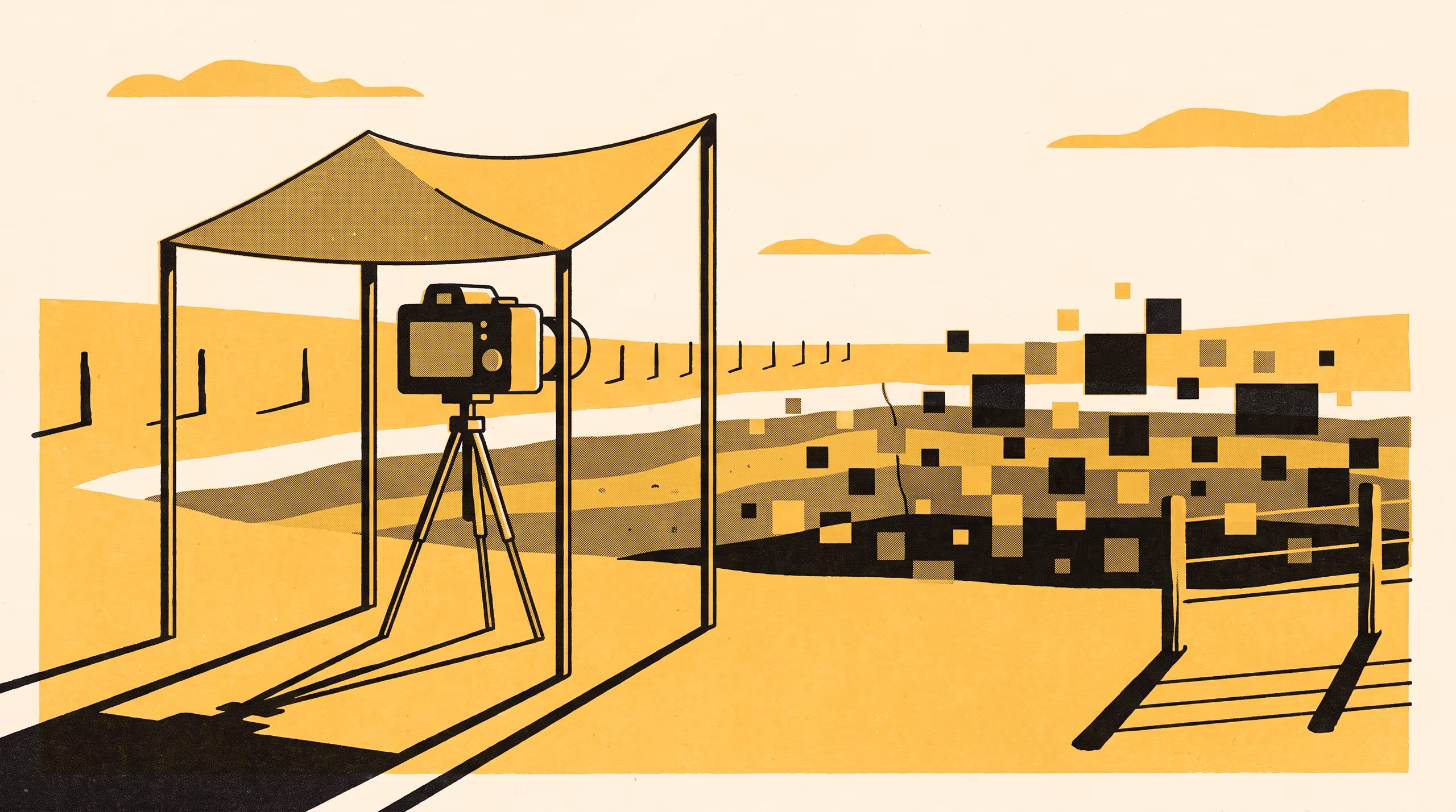 Illustration for The Boundary Came with the Grid: Quadtree split decisions on time-lapse footage of a drying soil pit face