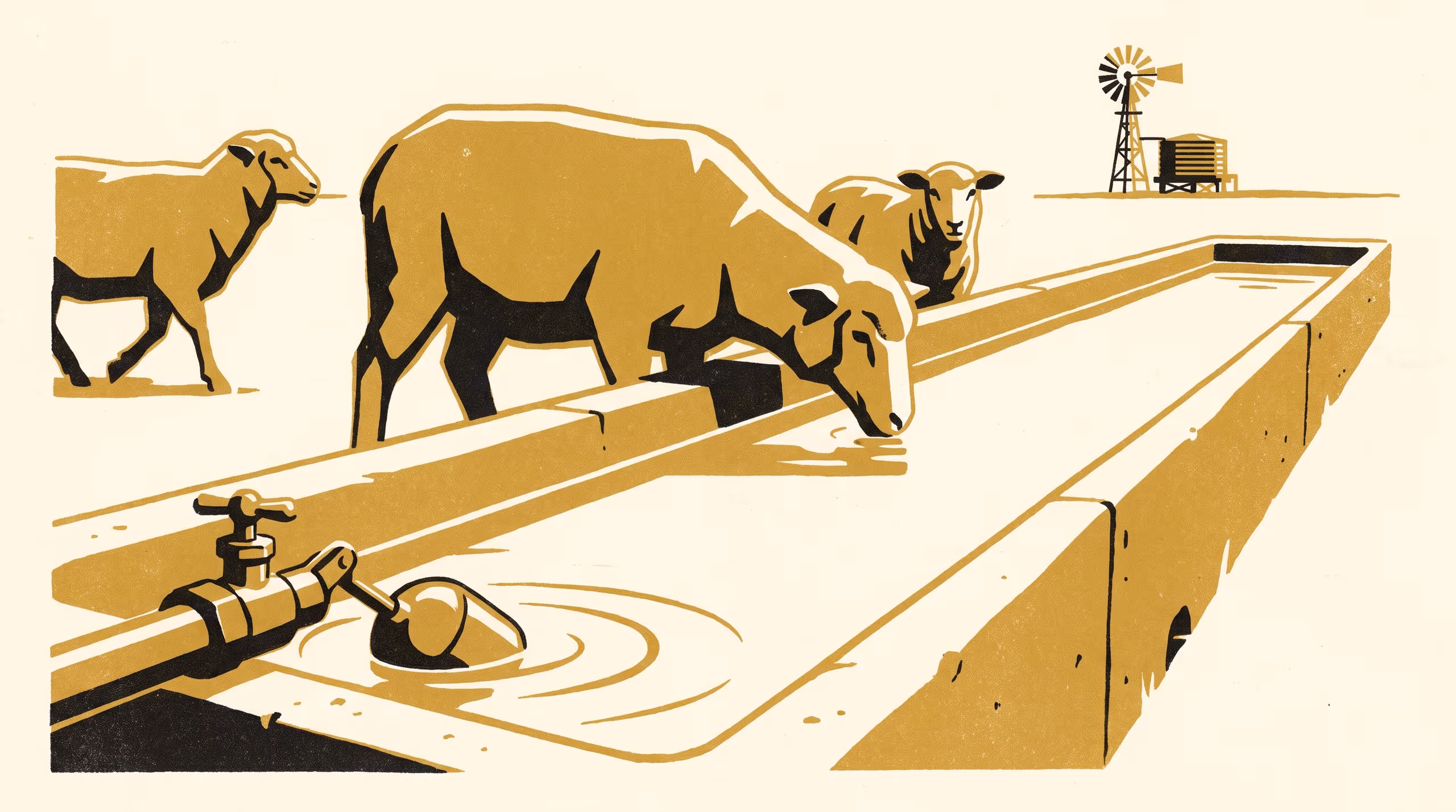 Illustration for Who Drank Before You: Successive-Drinker Intervals at Bore-Fed Troughs as Indirect Contact in One Sheep Flock