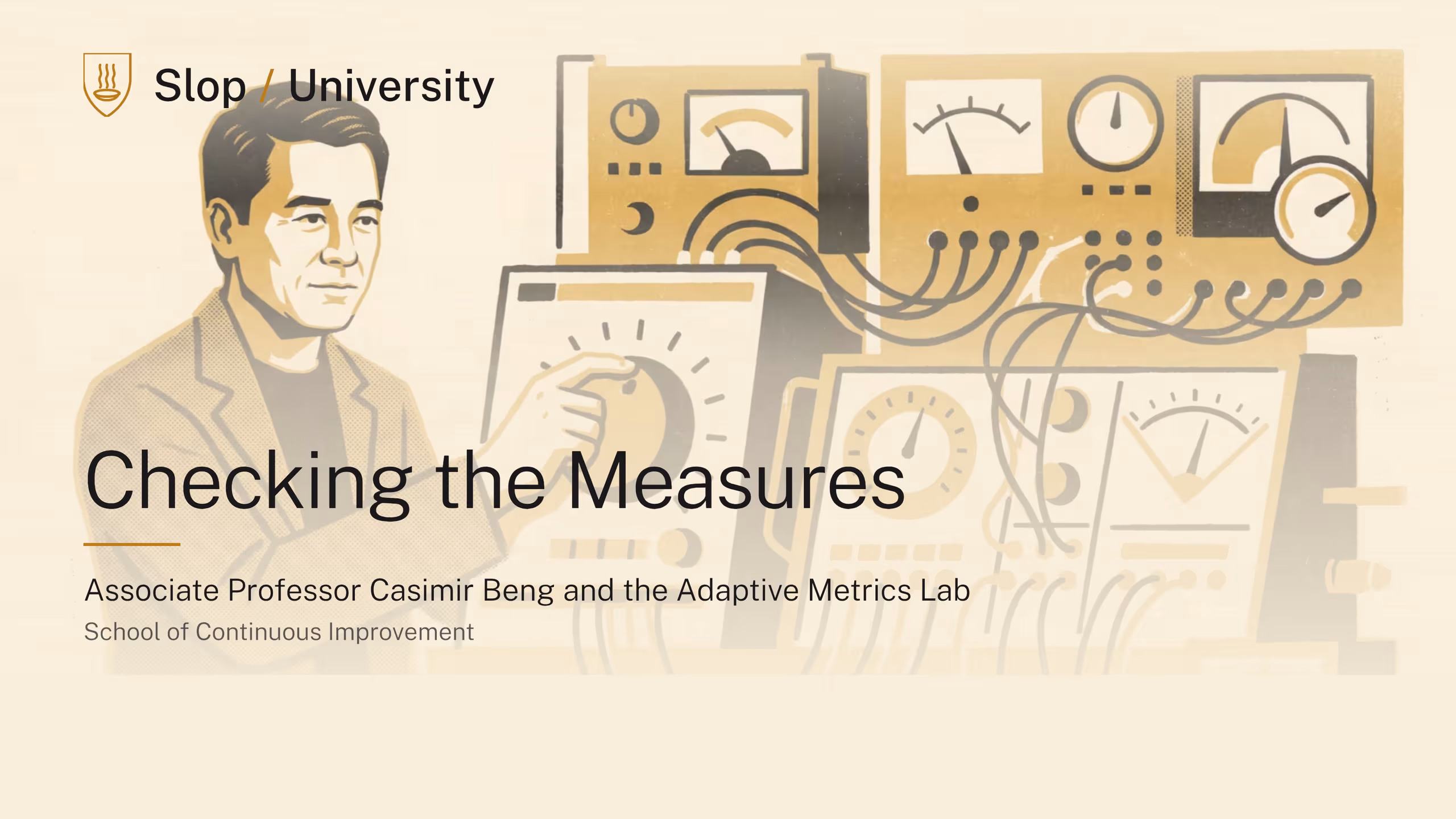 Illustration for Checking the Measures: Associate Professor Casimir Beng and the Adaptive Metrics Lab