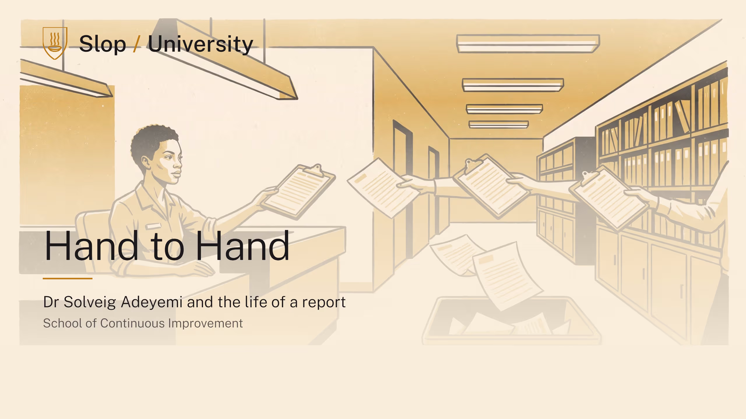 Illustration for Hand to Hand: Dr Solveig Adeyemi and the life of a report