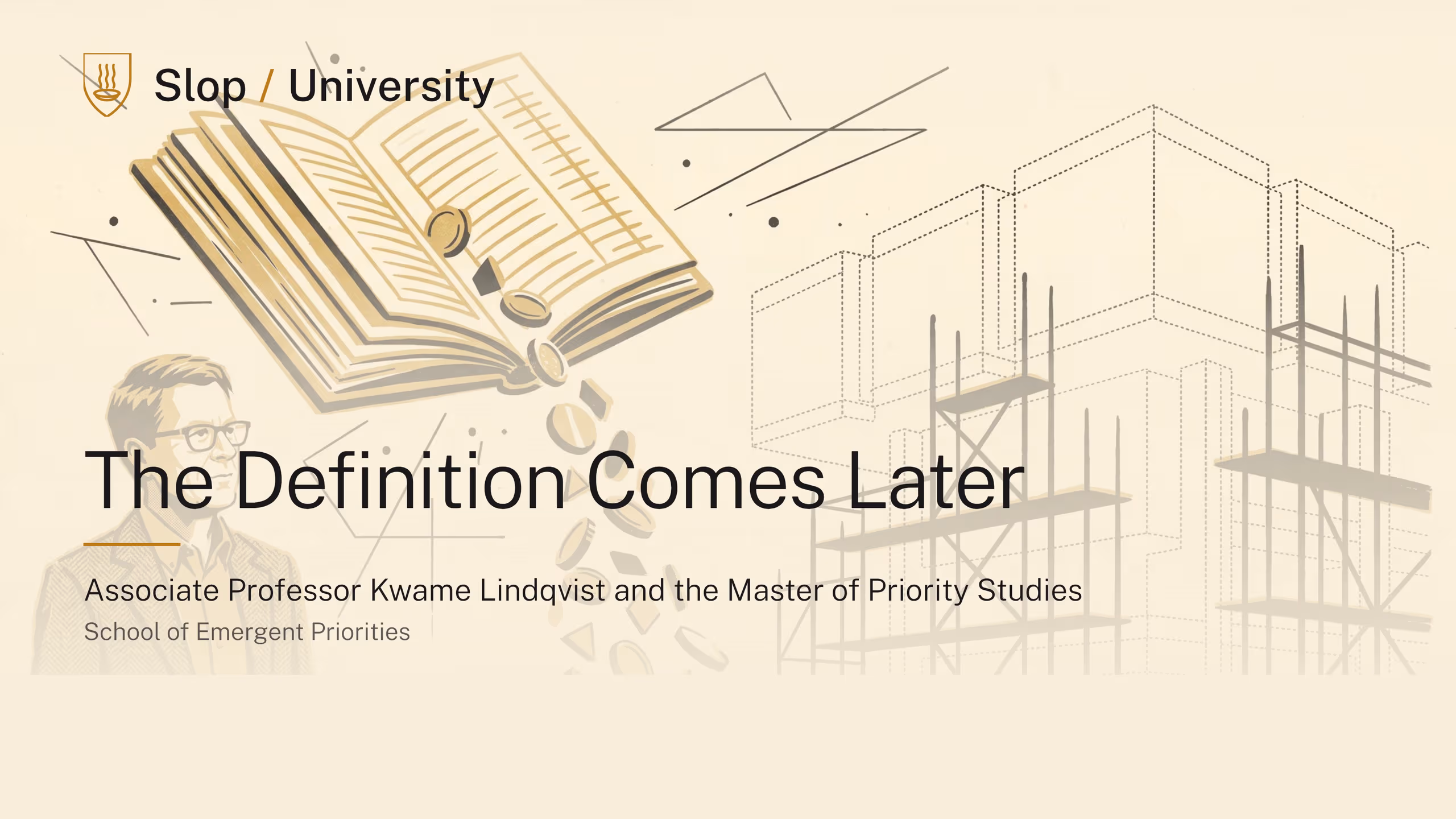 Illustration for The Definition Comes Later: Associate Professor Kwame Lindqvist and the Master of Priority Studies