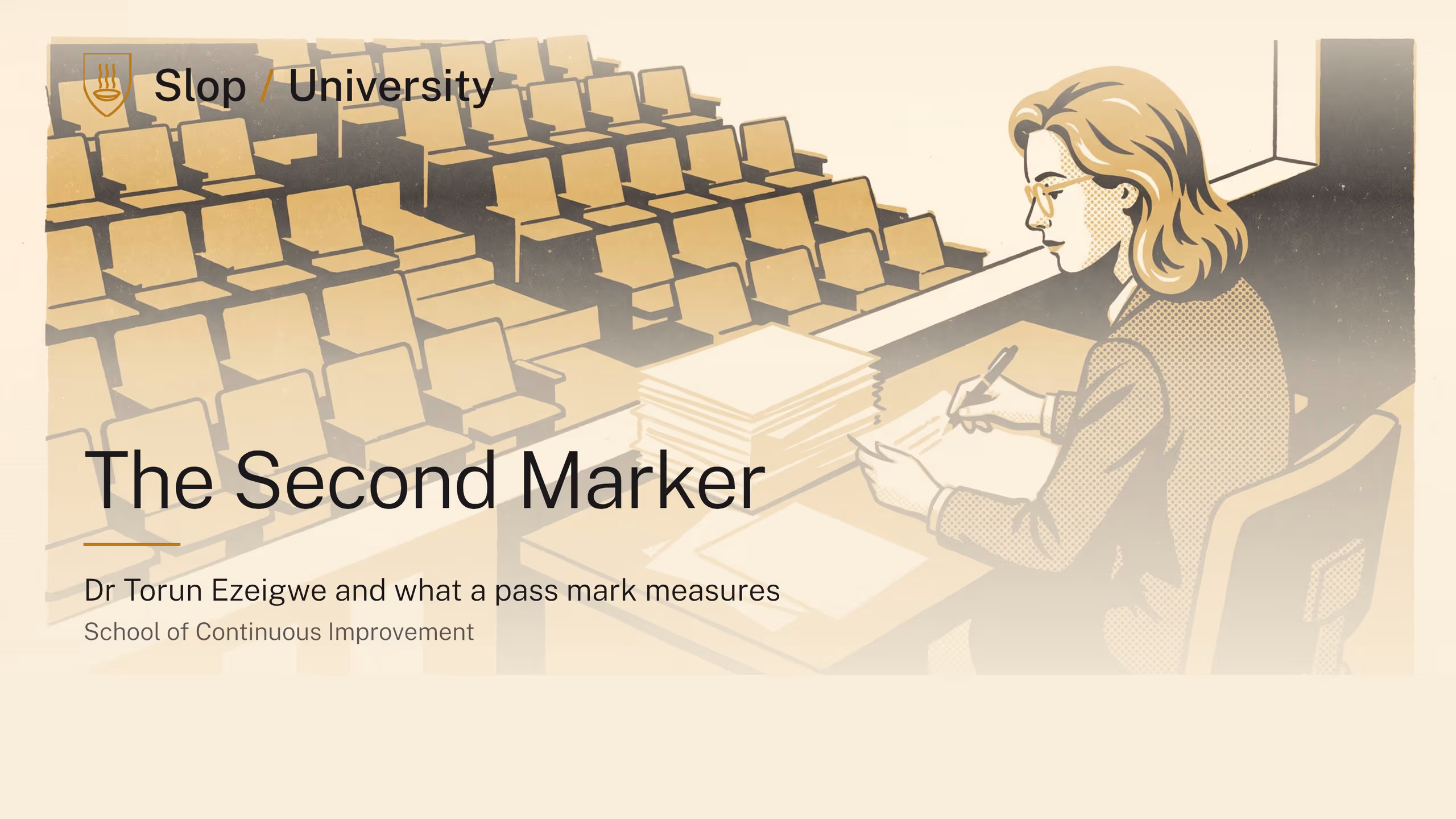 Illustration for The Second Marker: Dr Torun Ezeigwe and what a pass mark measures
