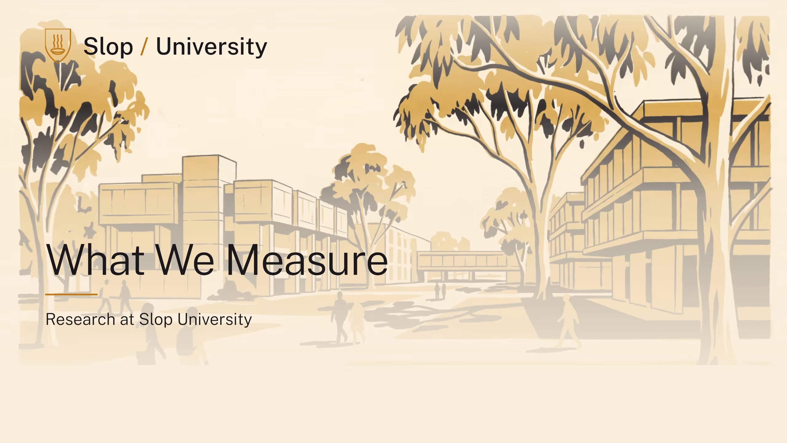 Illustration for What We Measure: Research at Slop University