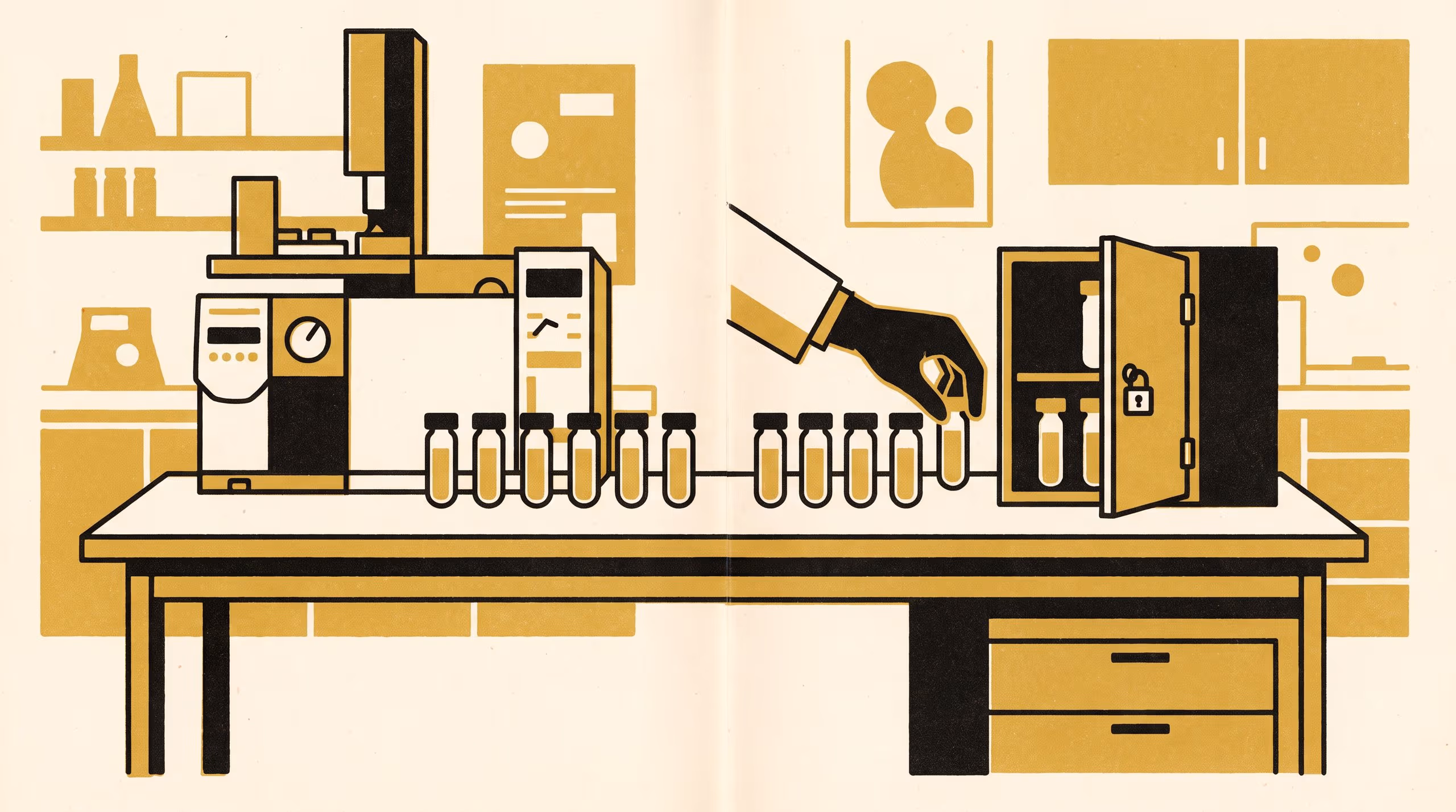 Illustration for Pending Confirmation: Slop University's Strategic Plan 2026-2031 builds a forensic toxicology capability and adopts the settings of the forensic bench as the institution's own