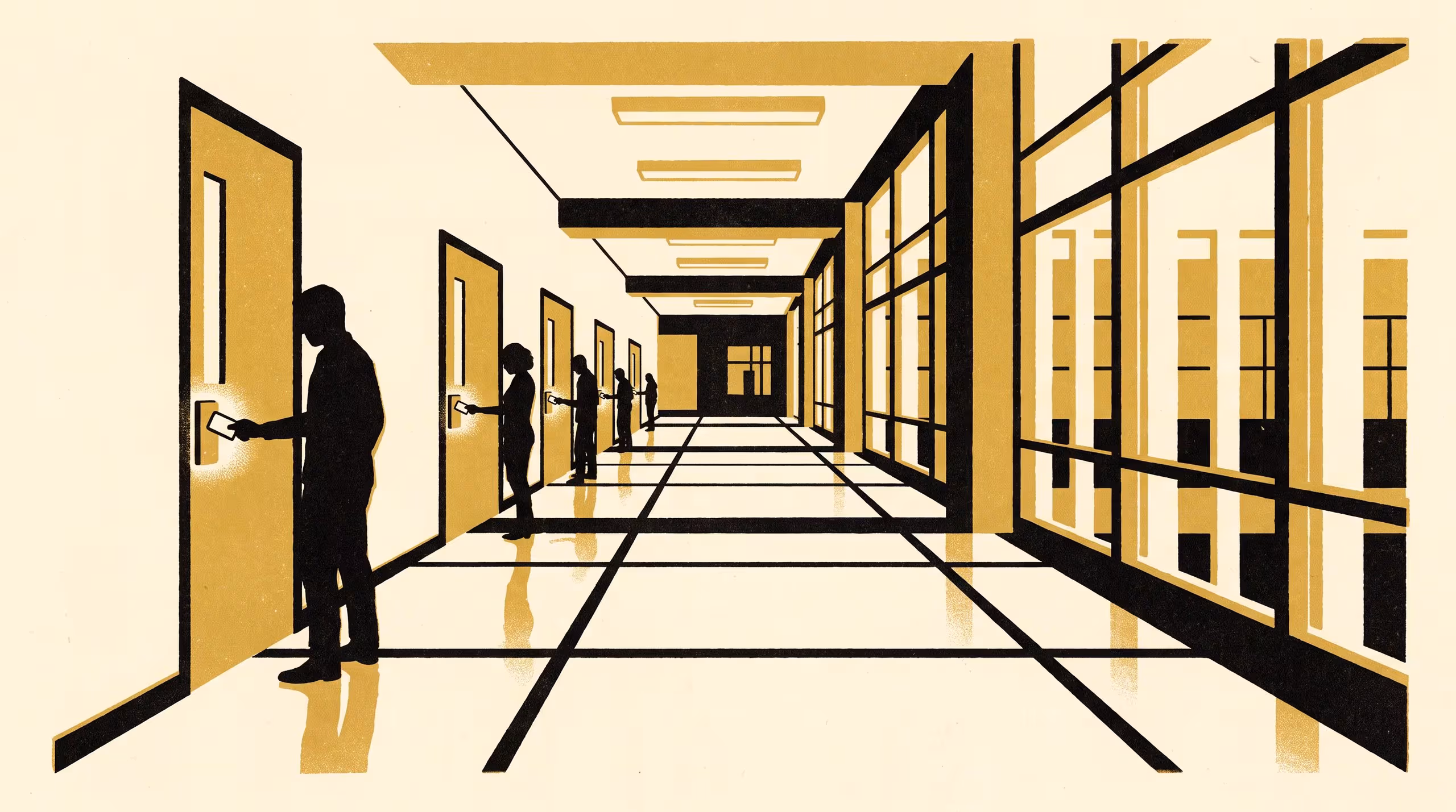 Illustration for The Door Decided Who Showed Up: The 2026-2031 Strategic Plan Replaces Self-Reported Attendance, Engagement, and Quorum With Badge-Tap and Video-Join Records Across Staff, Students, Partners, and Council